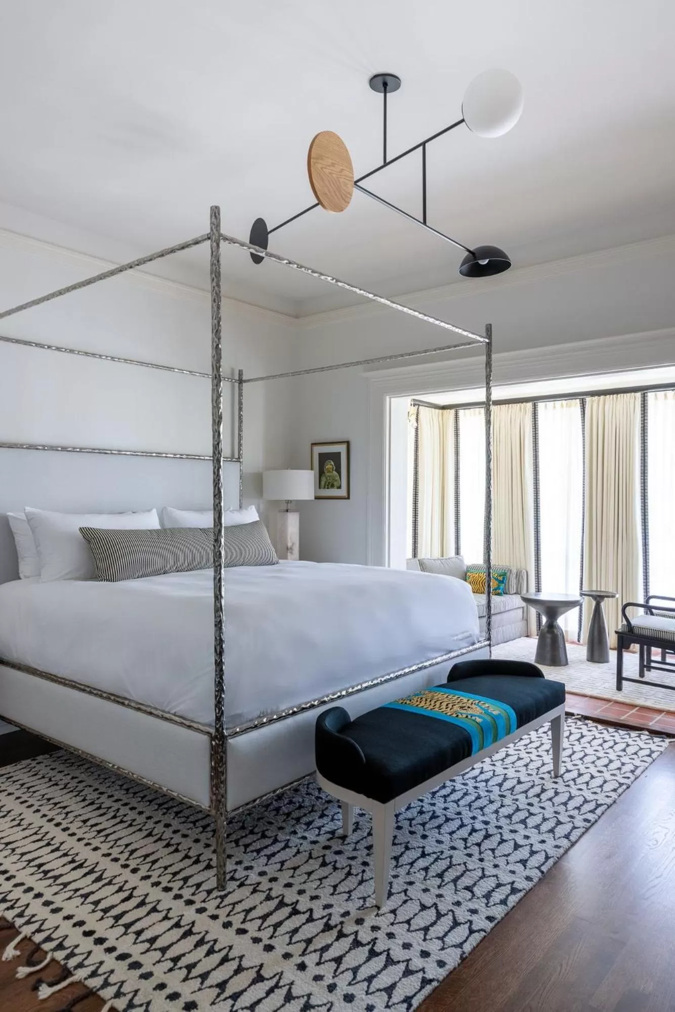 Bed in La Colombe d'Or Hotel