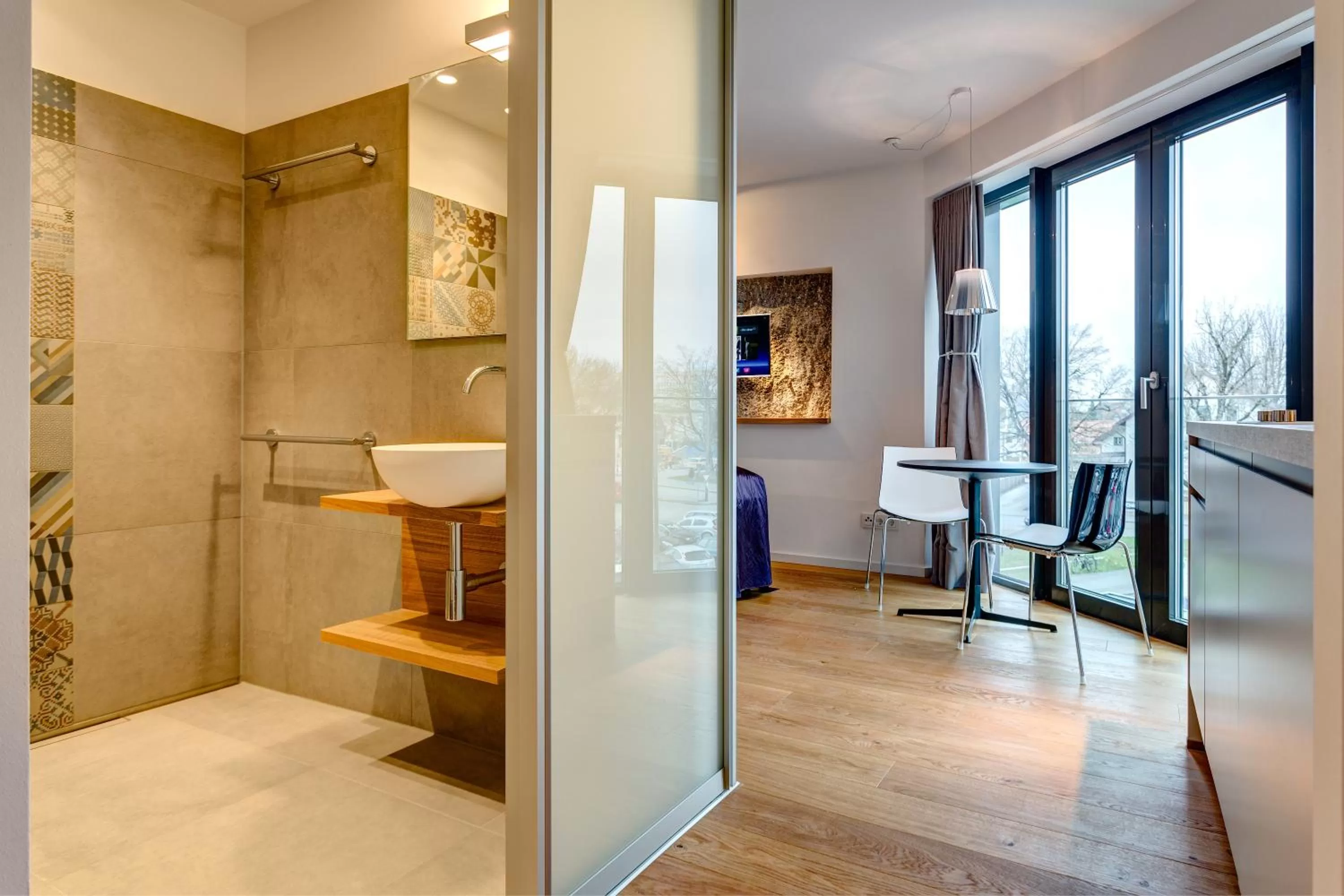 Bathroom in Hotel im Bunker