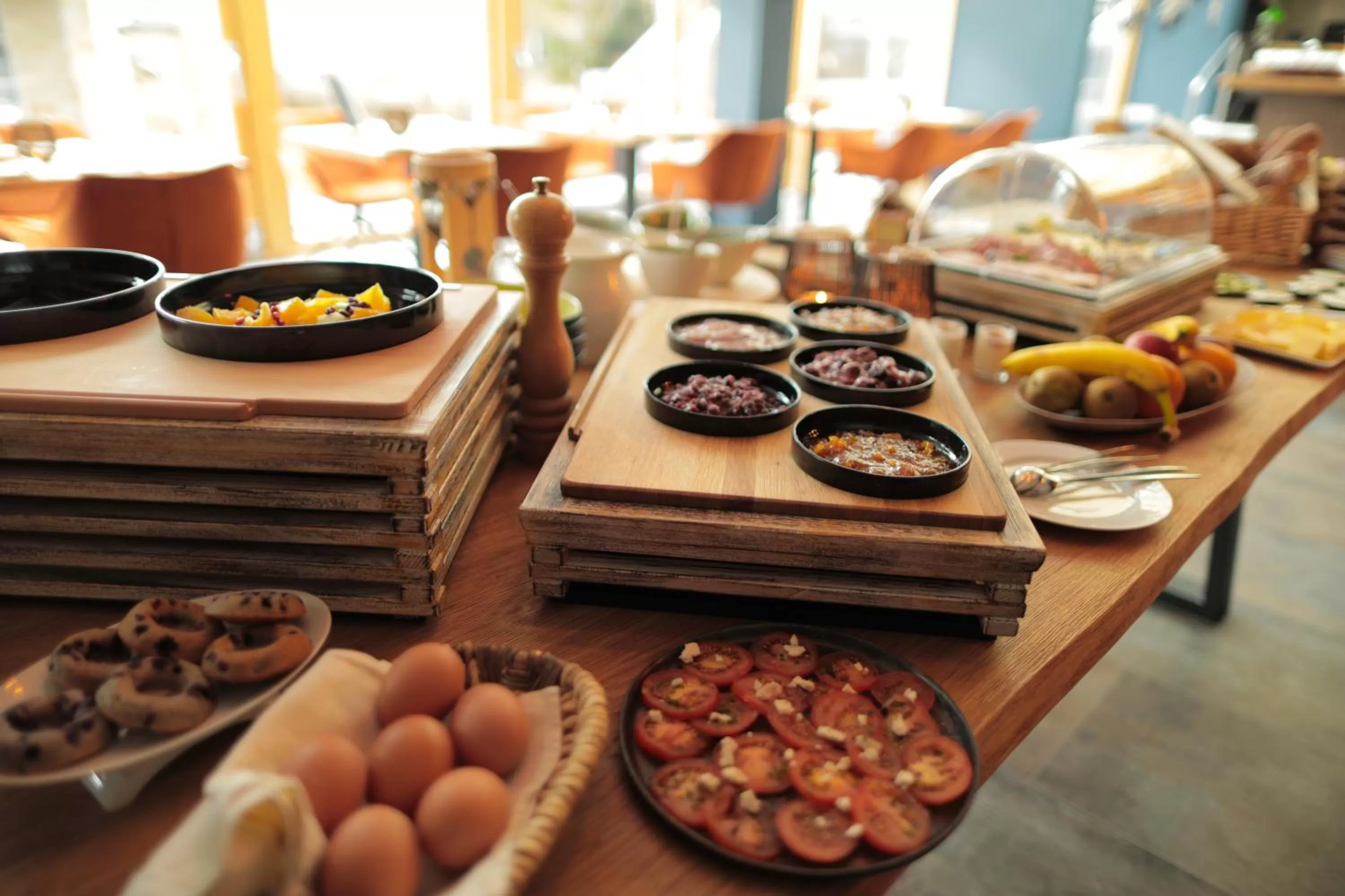 Food close-up in Vergissmeinnicht