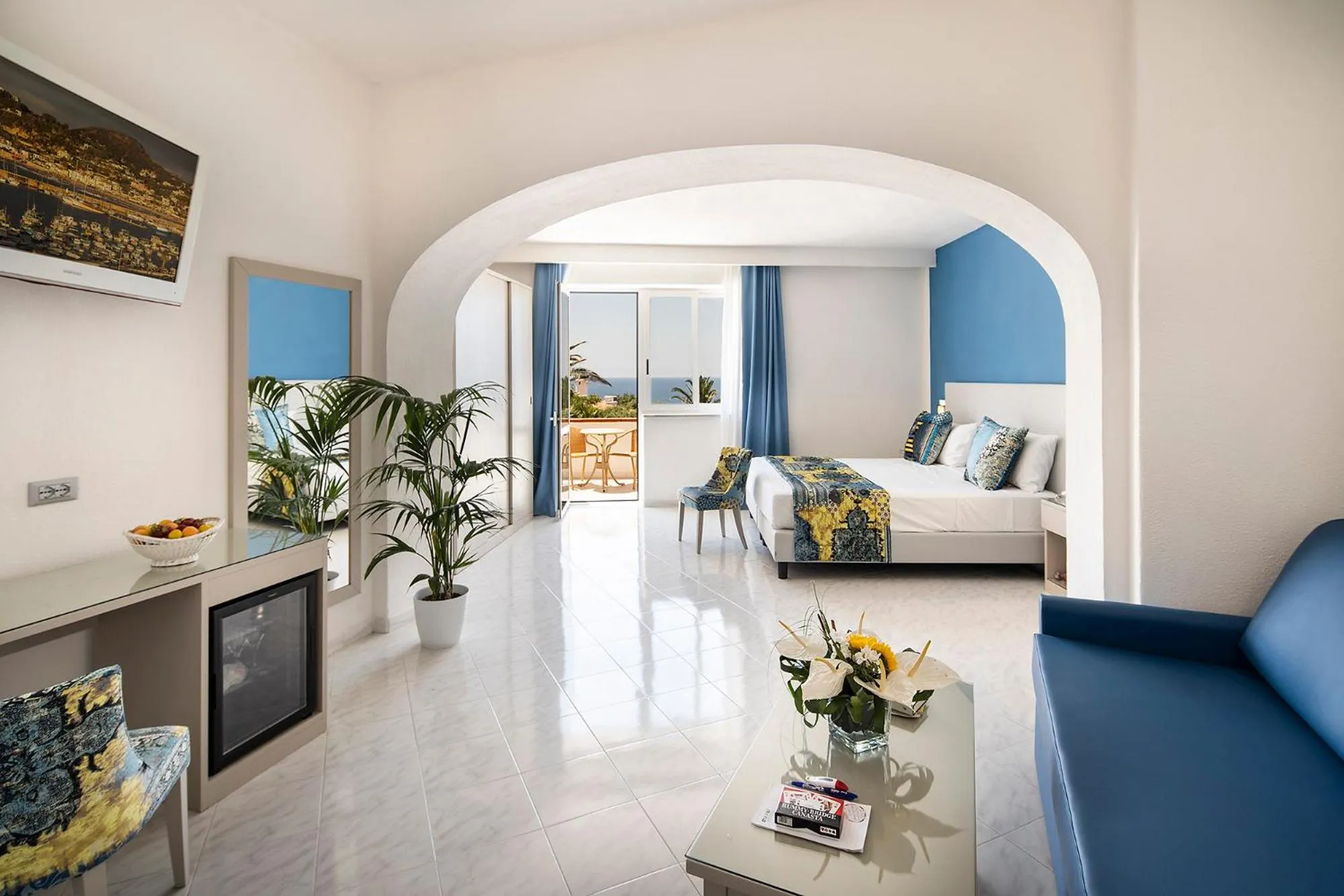 Sea view, Bed in Hotel Terme Royal Palm