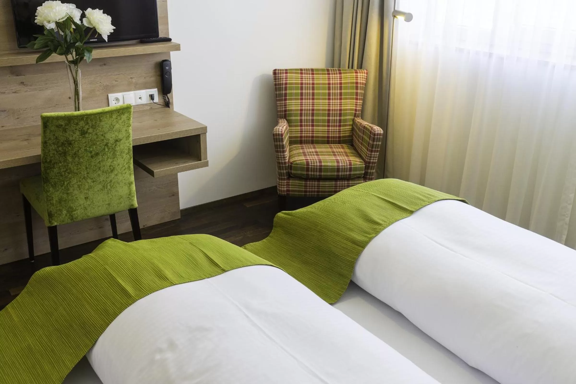 Bed in Hotel Rheingold