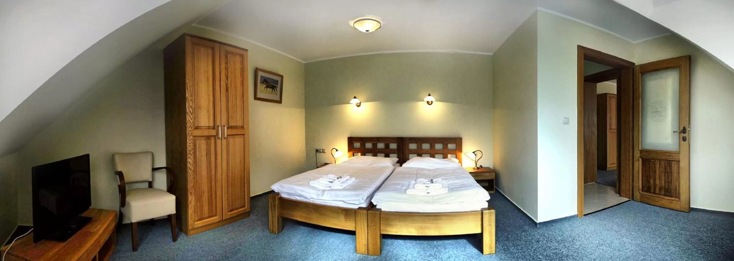 Bed in Hotel Farma Vysoká