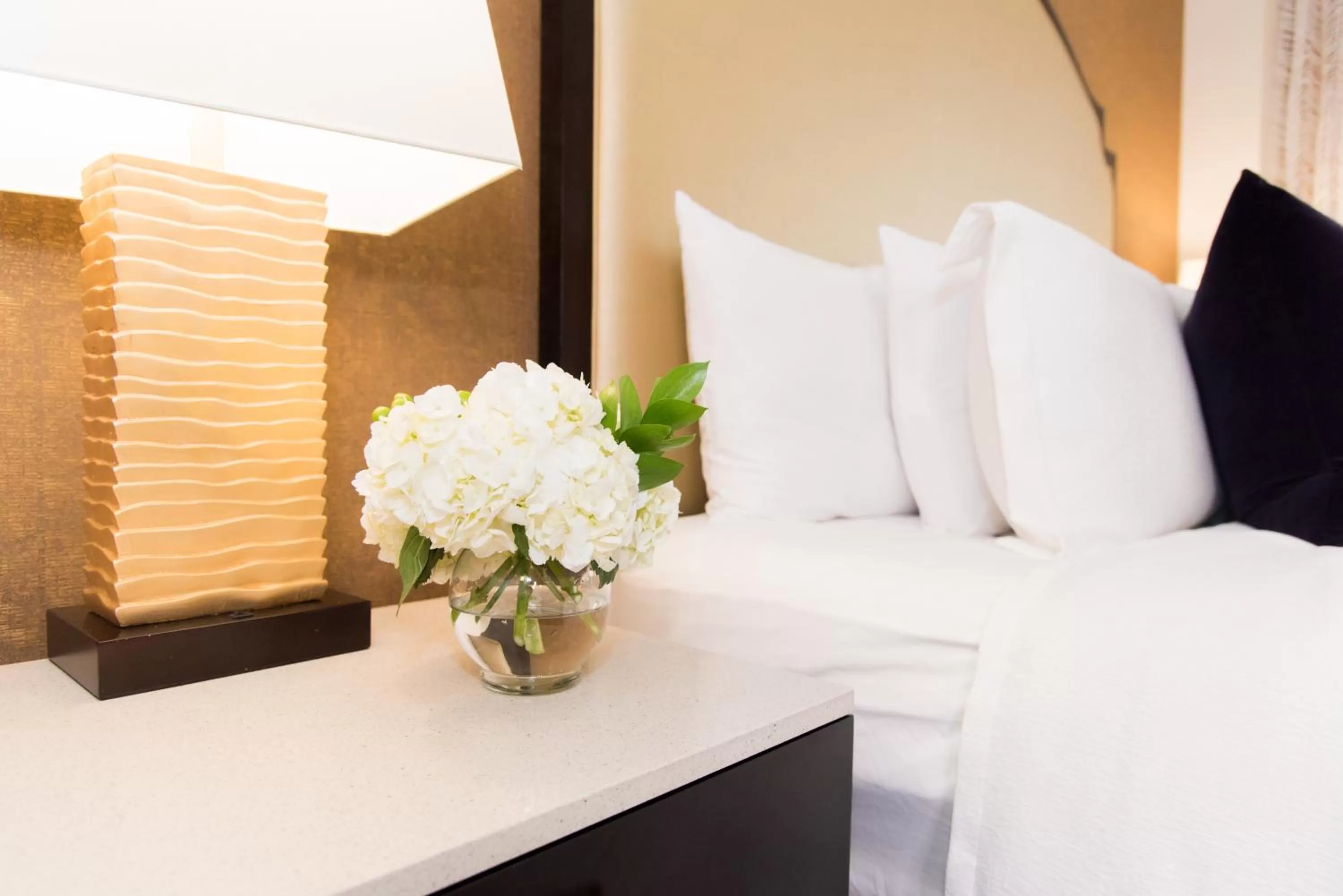 Decorative detail, Bed in The Cook Hotel and Conference Center at LSU