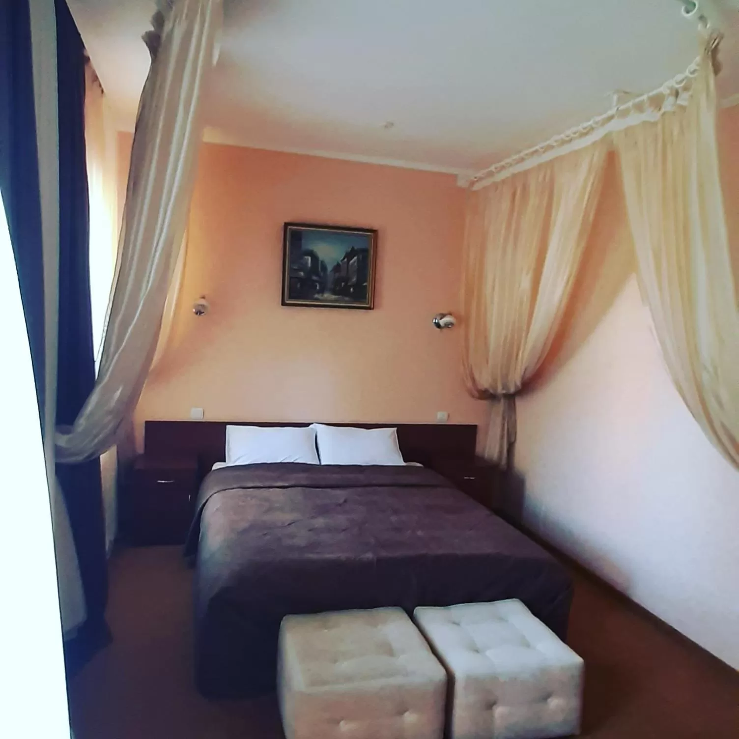 Bed in Stara Vezha Hotel