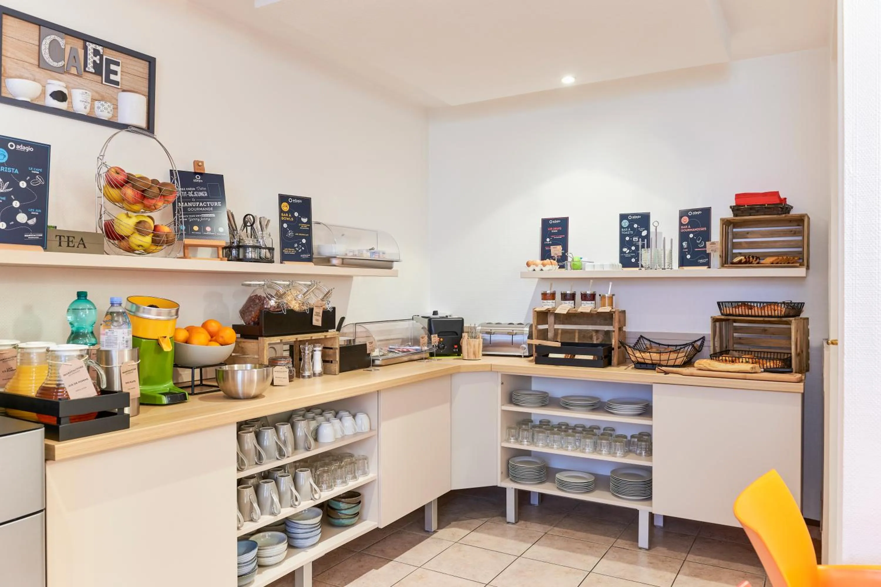 Buffet breakfast in Aparthotel Adagio Access Nice Garibaldi