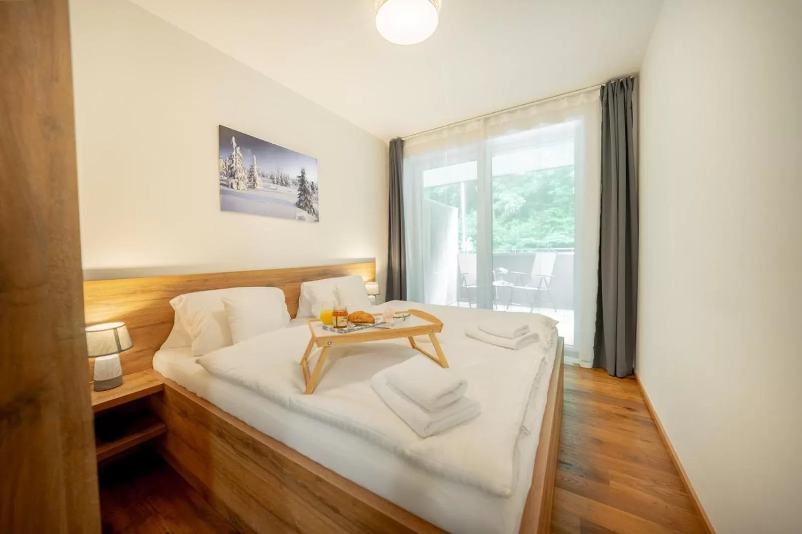 Bedroom, Bed in Resort Vrchlabí