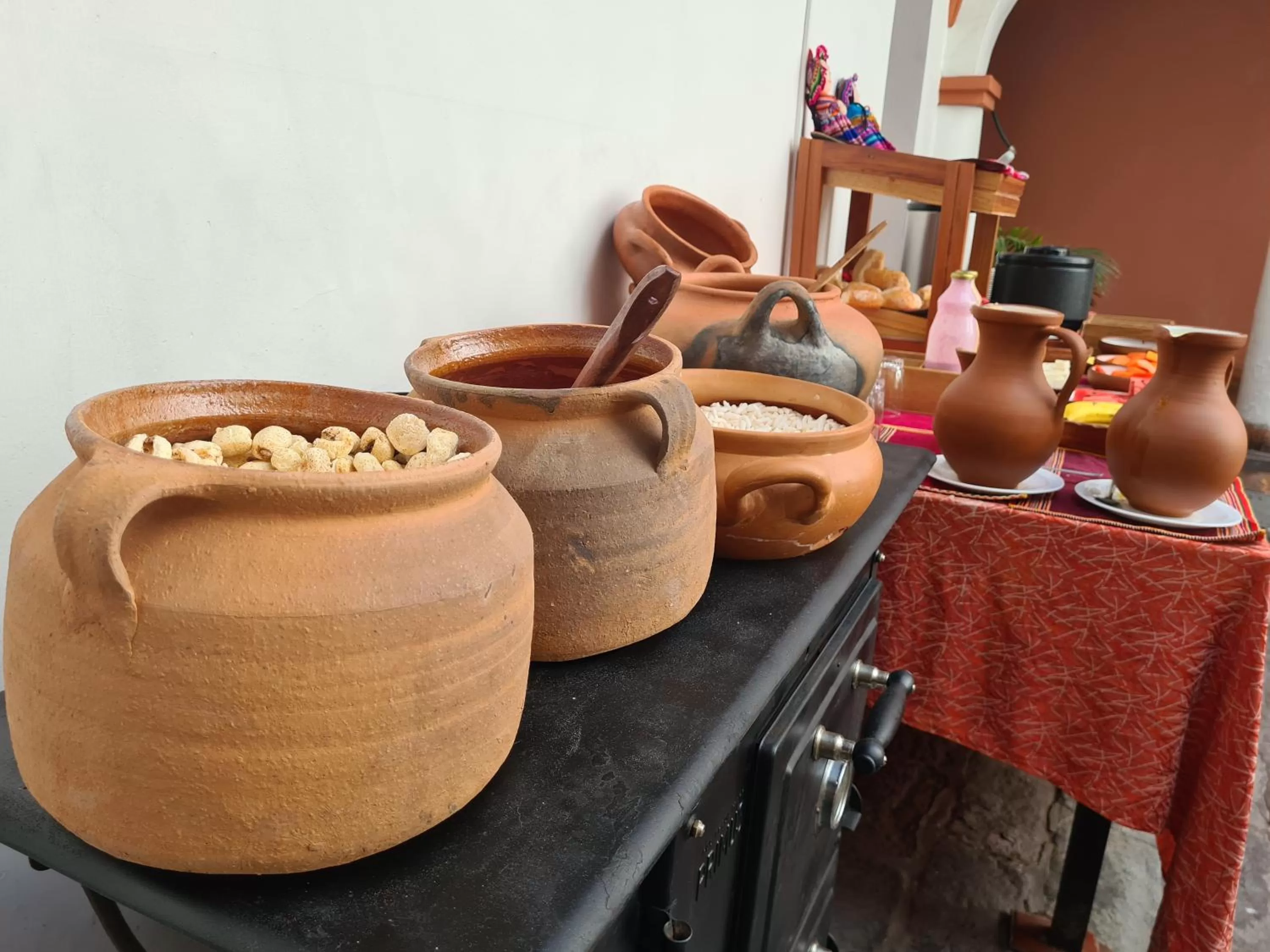 Continental breakfast in Hostal Recoleta Sur