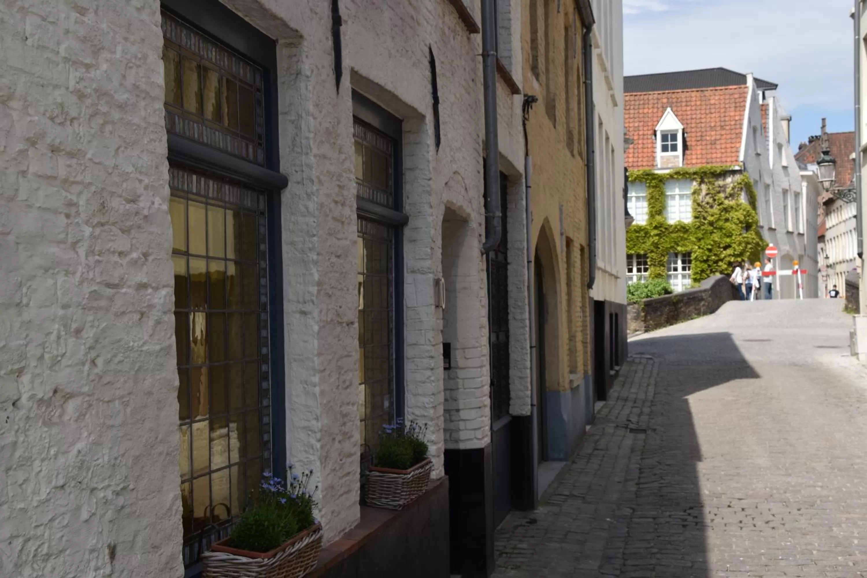 Quiet street view in Huyze Peerdenbrugghe
