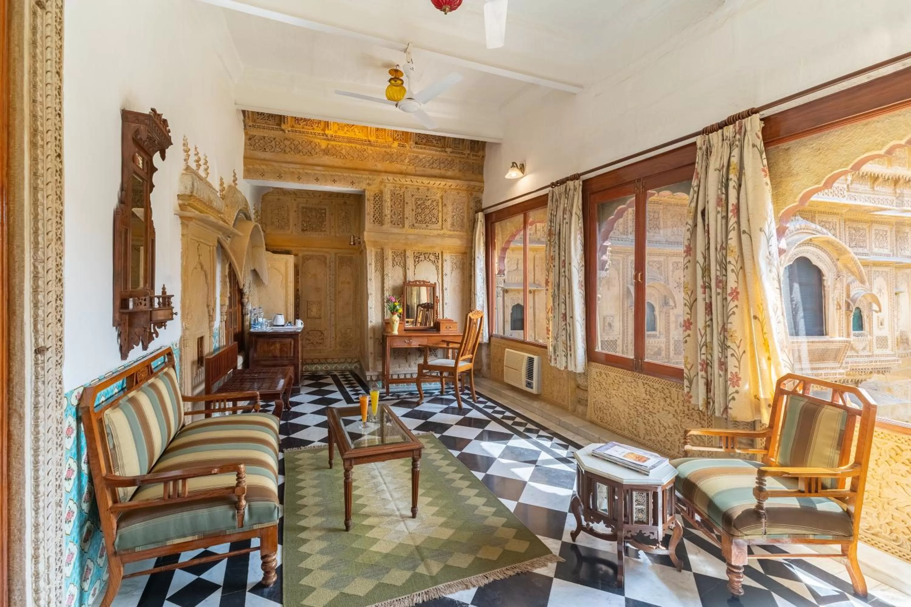 Living room in WelcomHeritage Mandir Palace