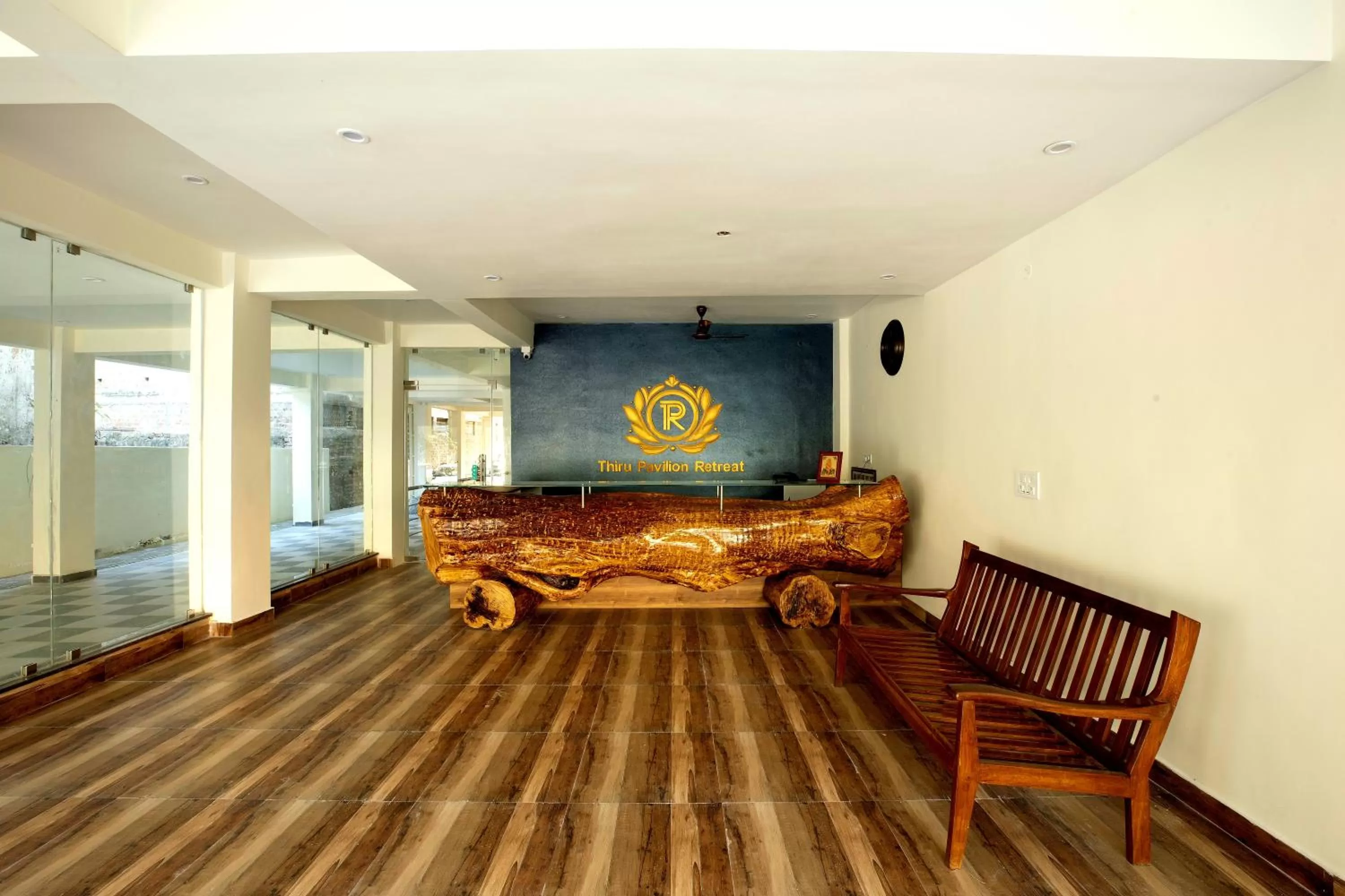 Seating area in Thiru Pavilion Retreat