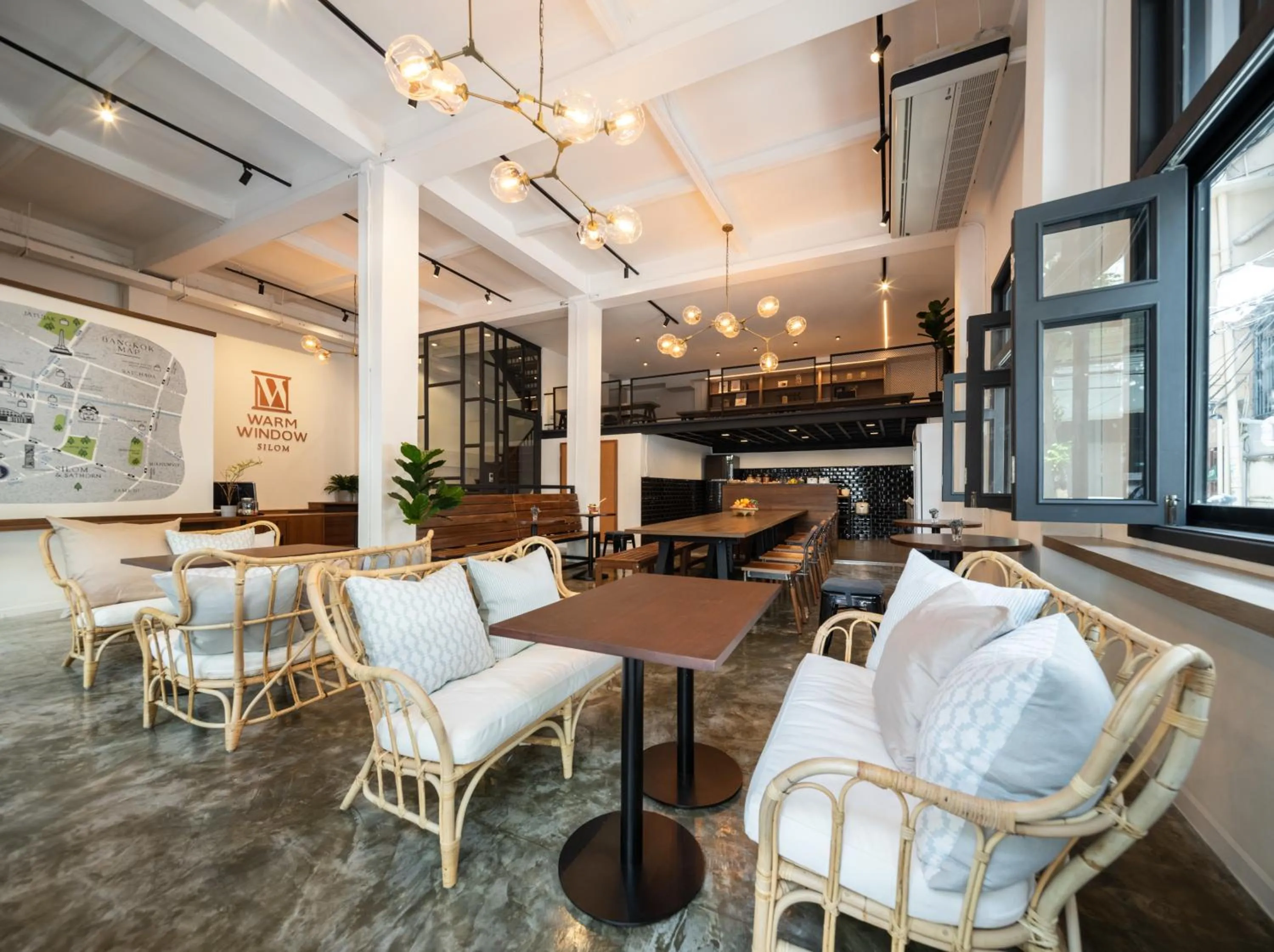 Seating area in Warm Window Silom