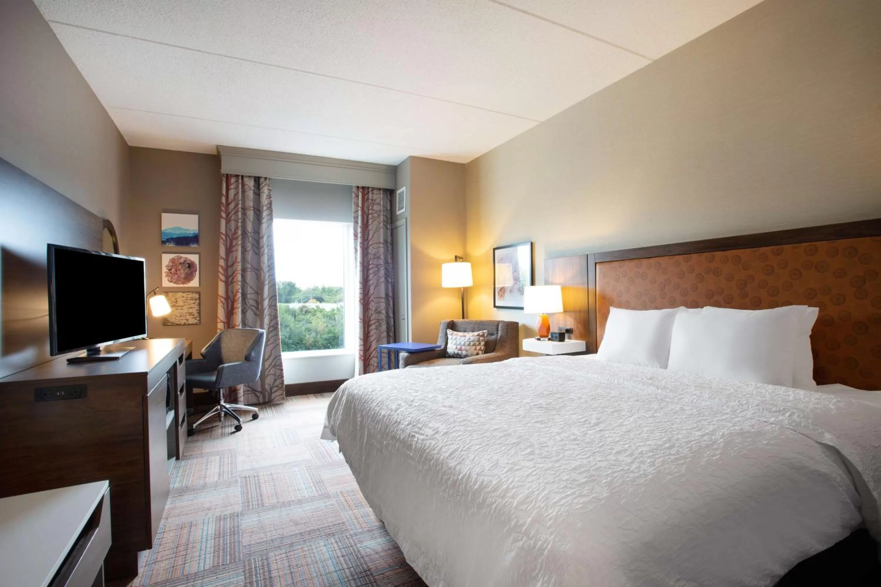 Bed in Hampton Inn Watertown