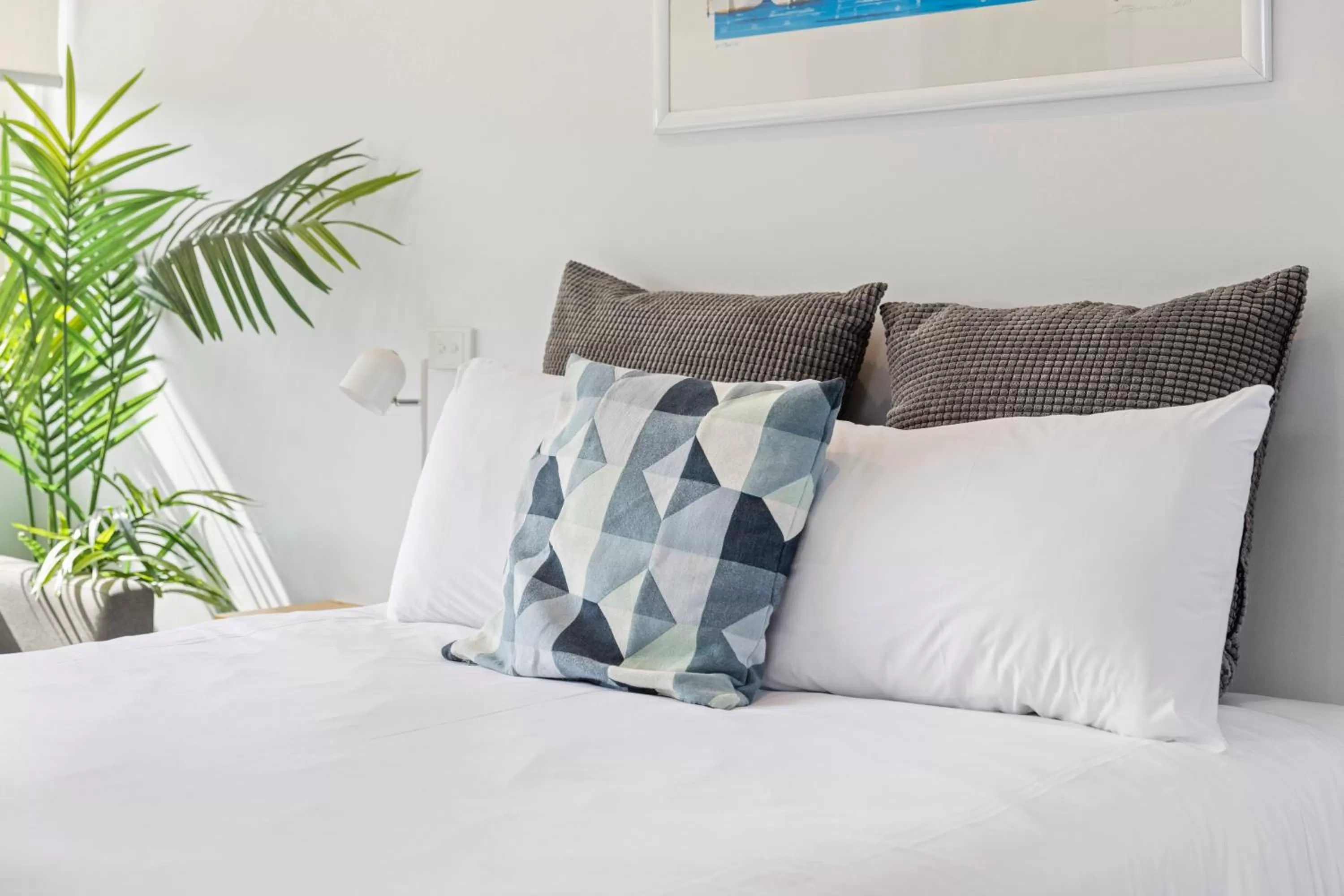 Bed in Moody's Motel