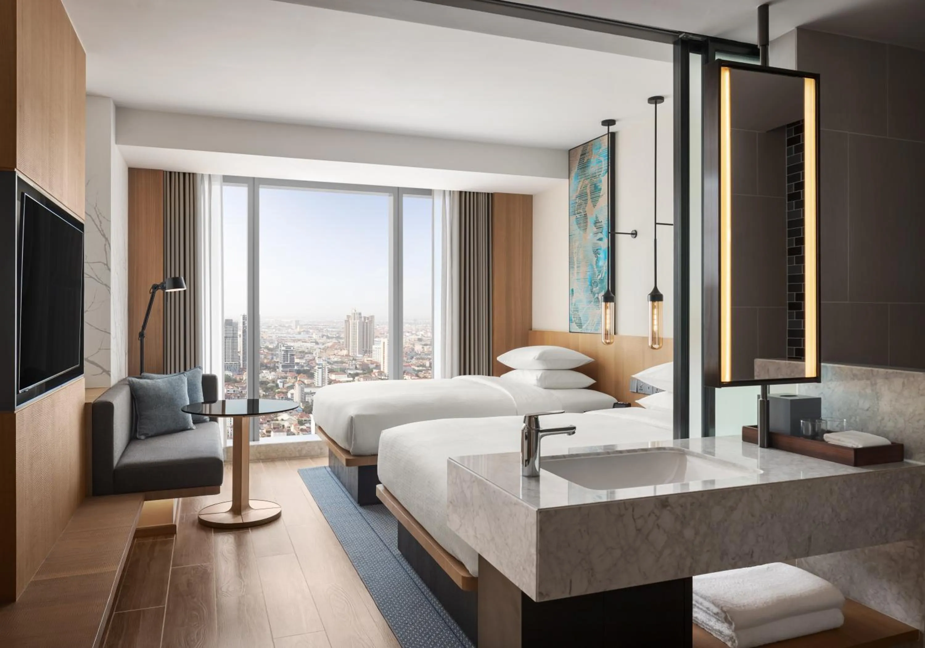 View (from property/room), Bed in Fairfield by Marriott Phnom Penh