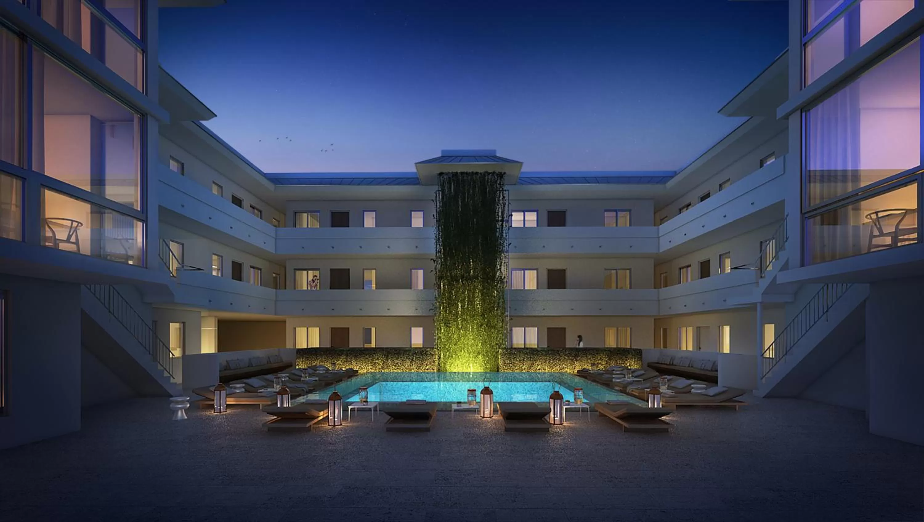 Property building in Beach Haus Key Biscayne Contemporary Apartments