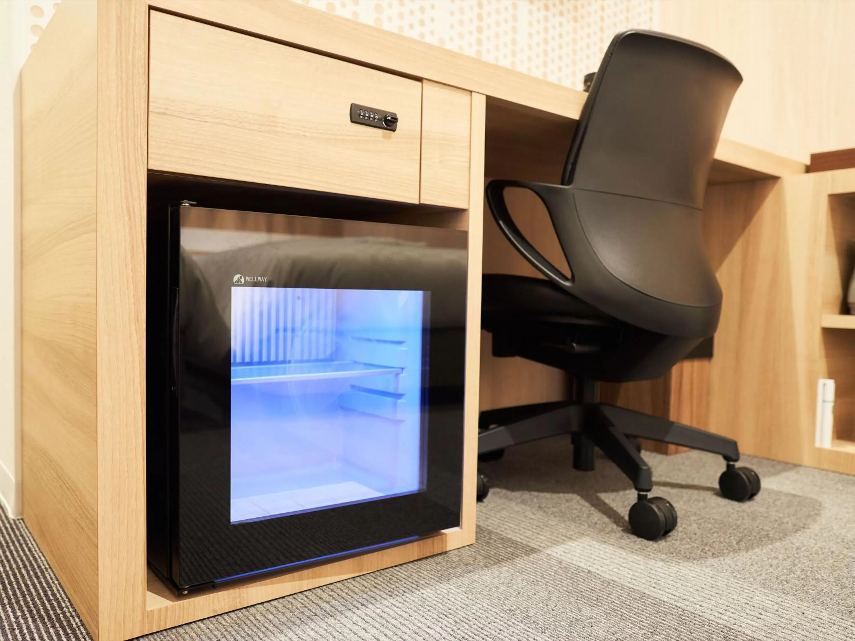 Decorative detail in Henn na Hotel Komatsu Ekimae