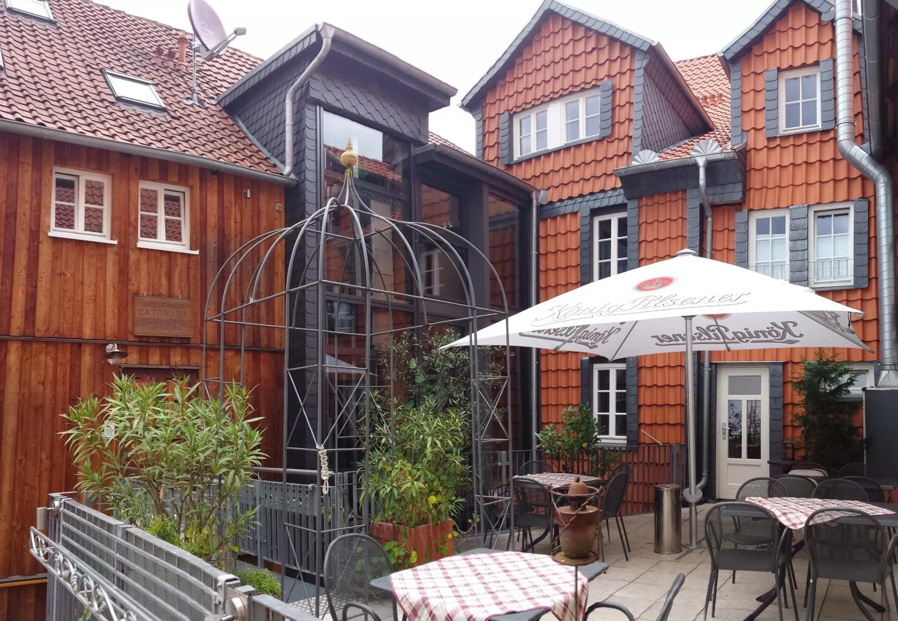 Balcony/Terrace, Property Building in Fachwerk-Hotel Eisenbart