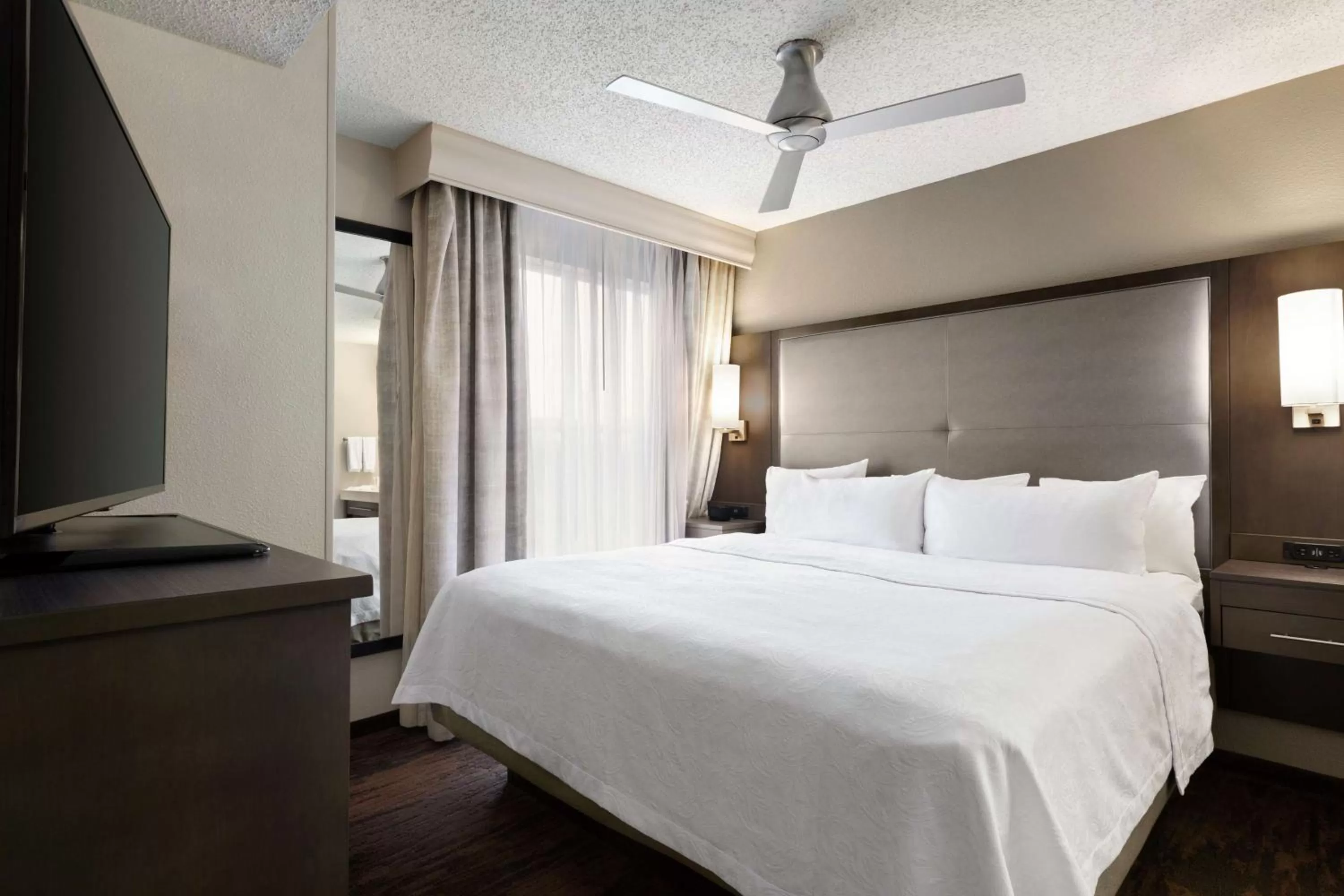 Bed in Homewood Suites by Hilton Dallas-Plano