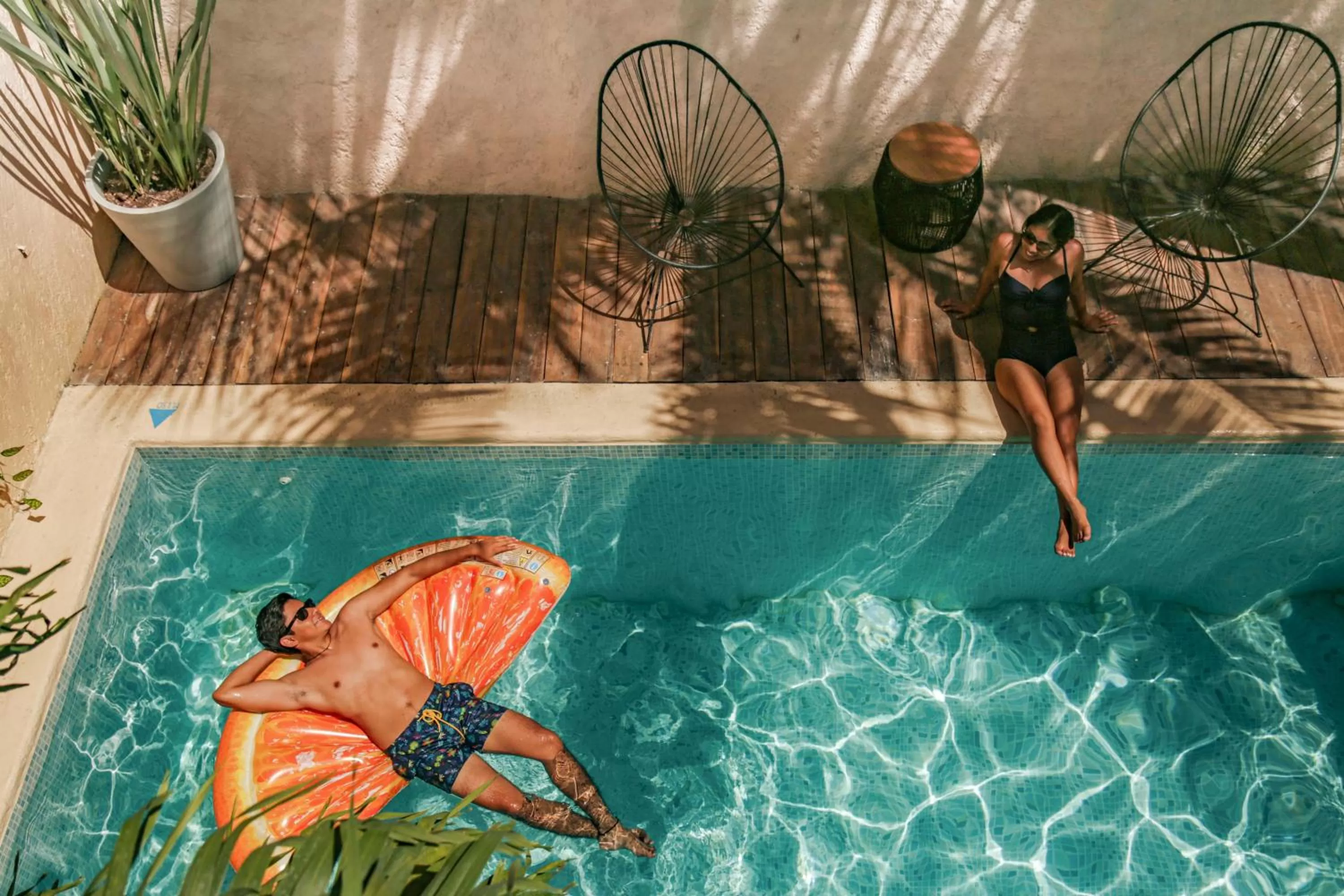 Swimming pool in Hotel Sur Bacalar