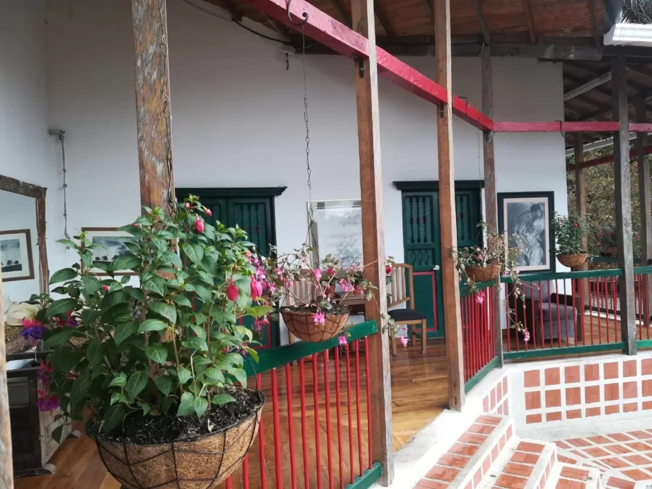 Balcony/Terrace in Finca Campestre La Adelita B&B