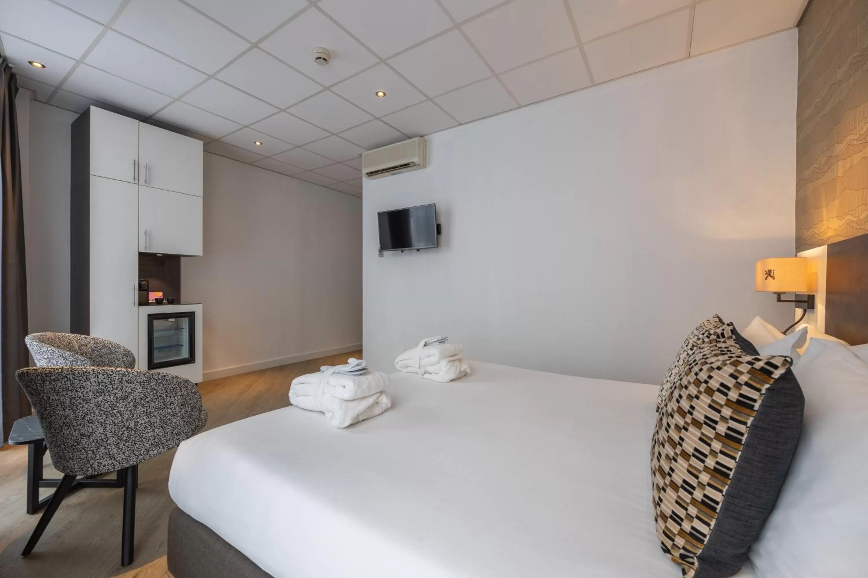 Bed in Hotel Amsterdam De Roode Leeuw