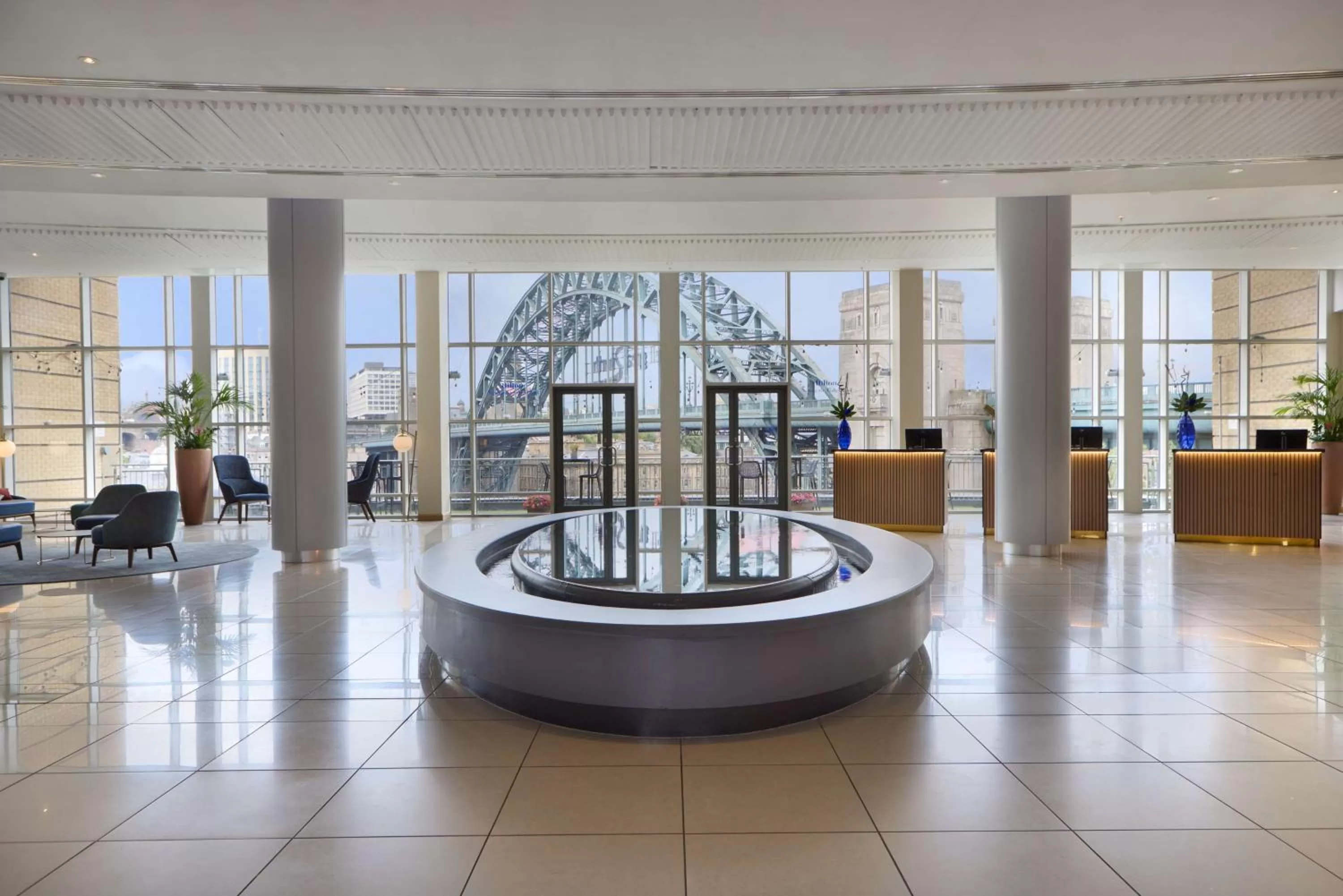 Lobby or reception in Hilton Newcastle Gateshead