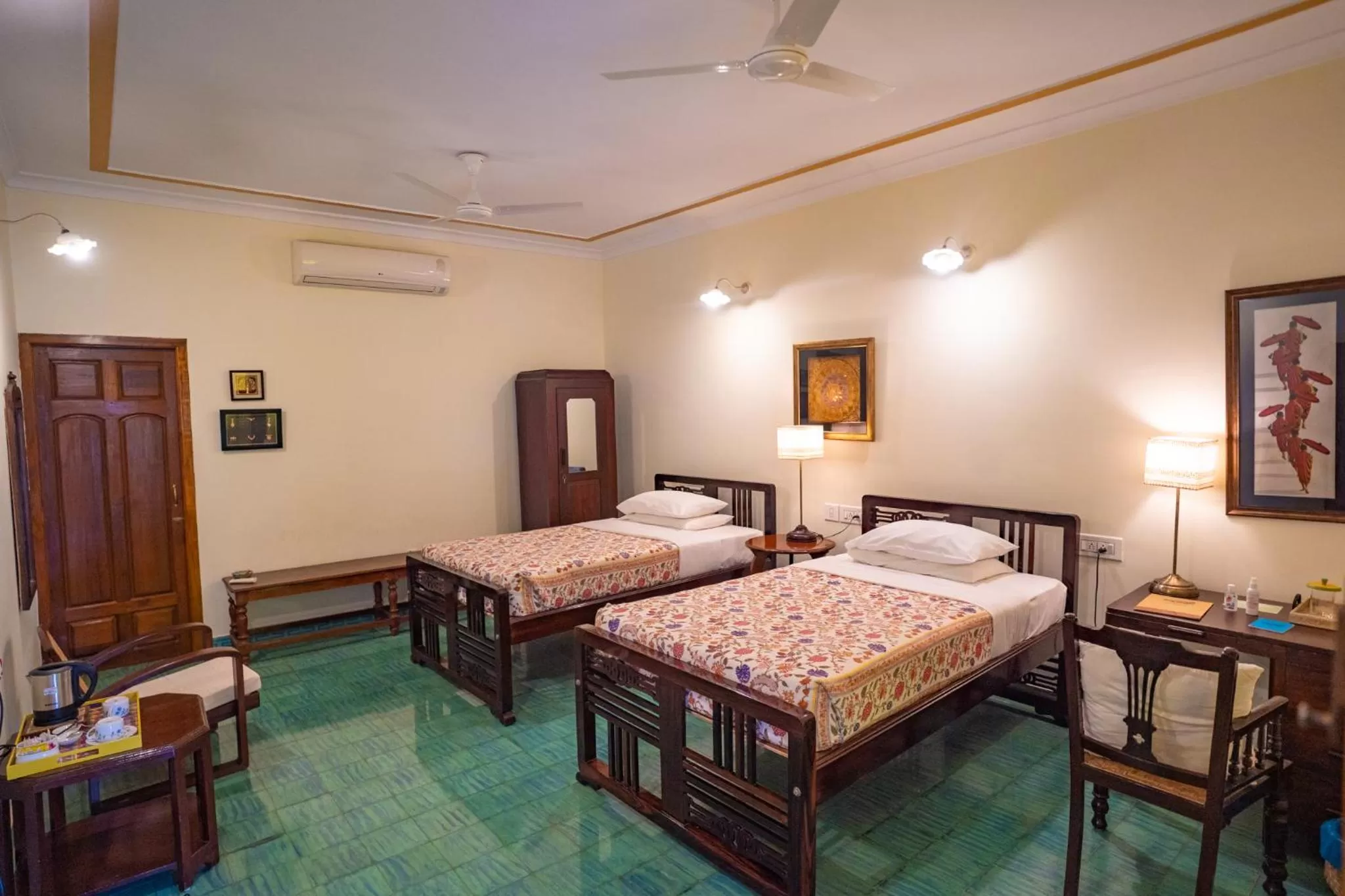 Bed in The Bangala Chettinad