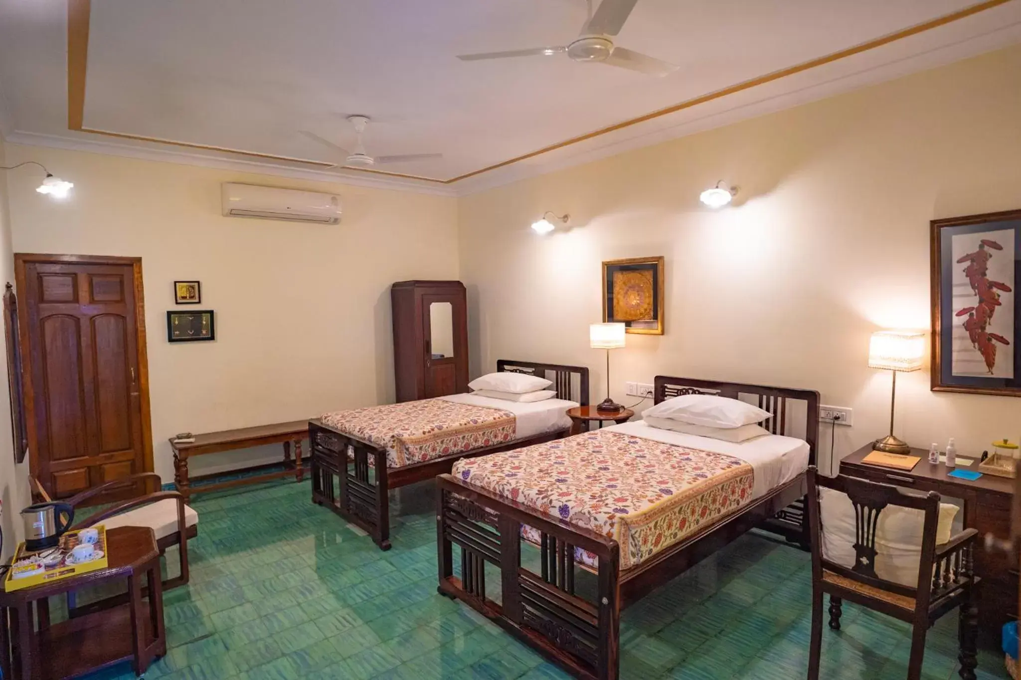 Deluxe Double Room in The Bangala Chettinad Deluxe Double Room in The Bangala Chettinad