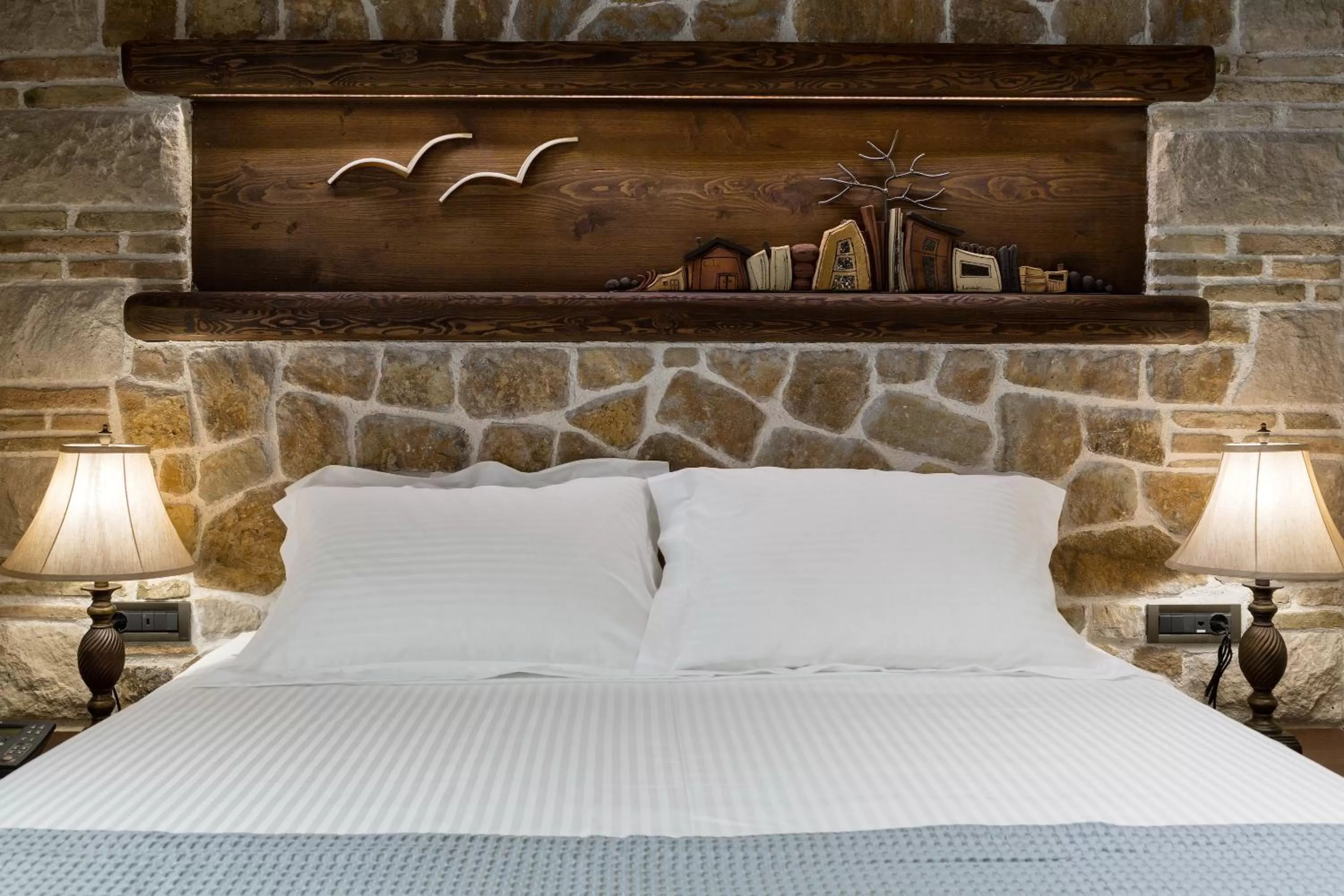 Bed in Estia Boutique Apartments