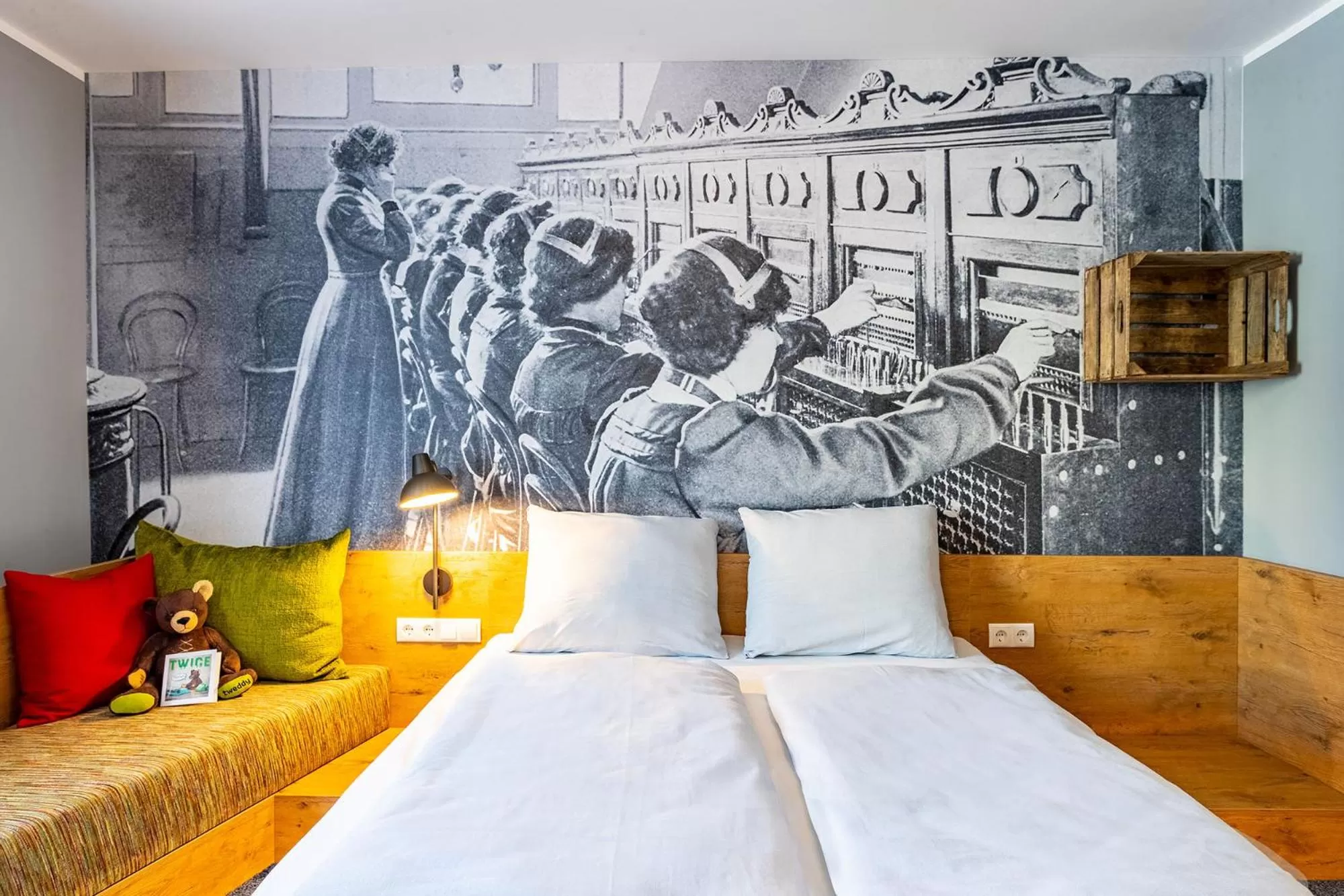 Photo of the whole room, Bed in tinyTwice Hotel Bonn