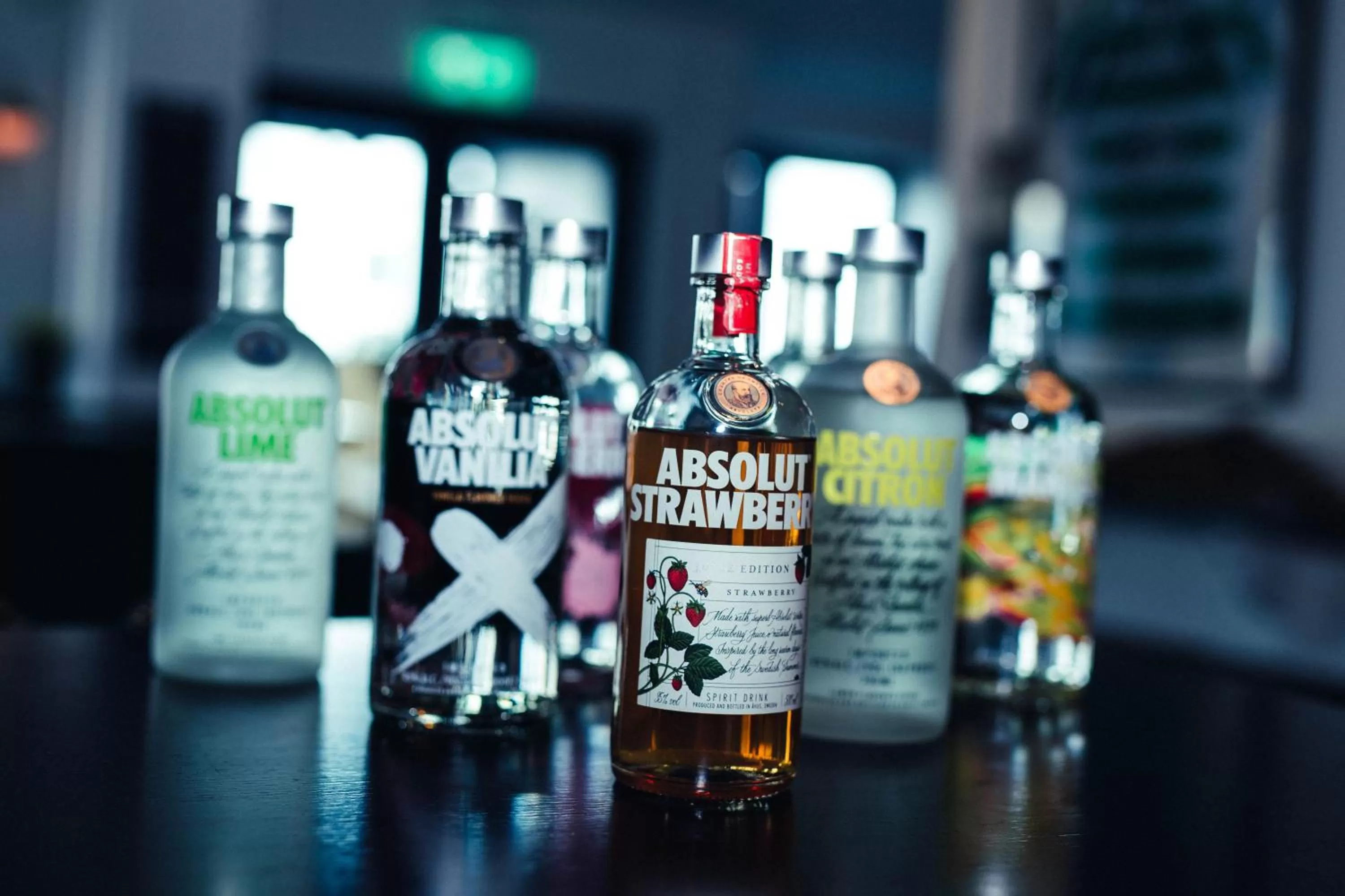 Alcoholic drinks in The Strand Hotel, the former residence of Oscar Wilde