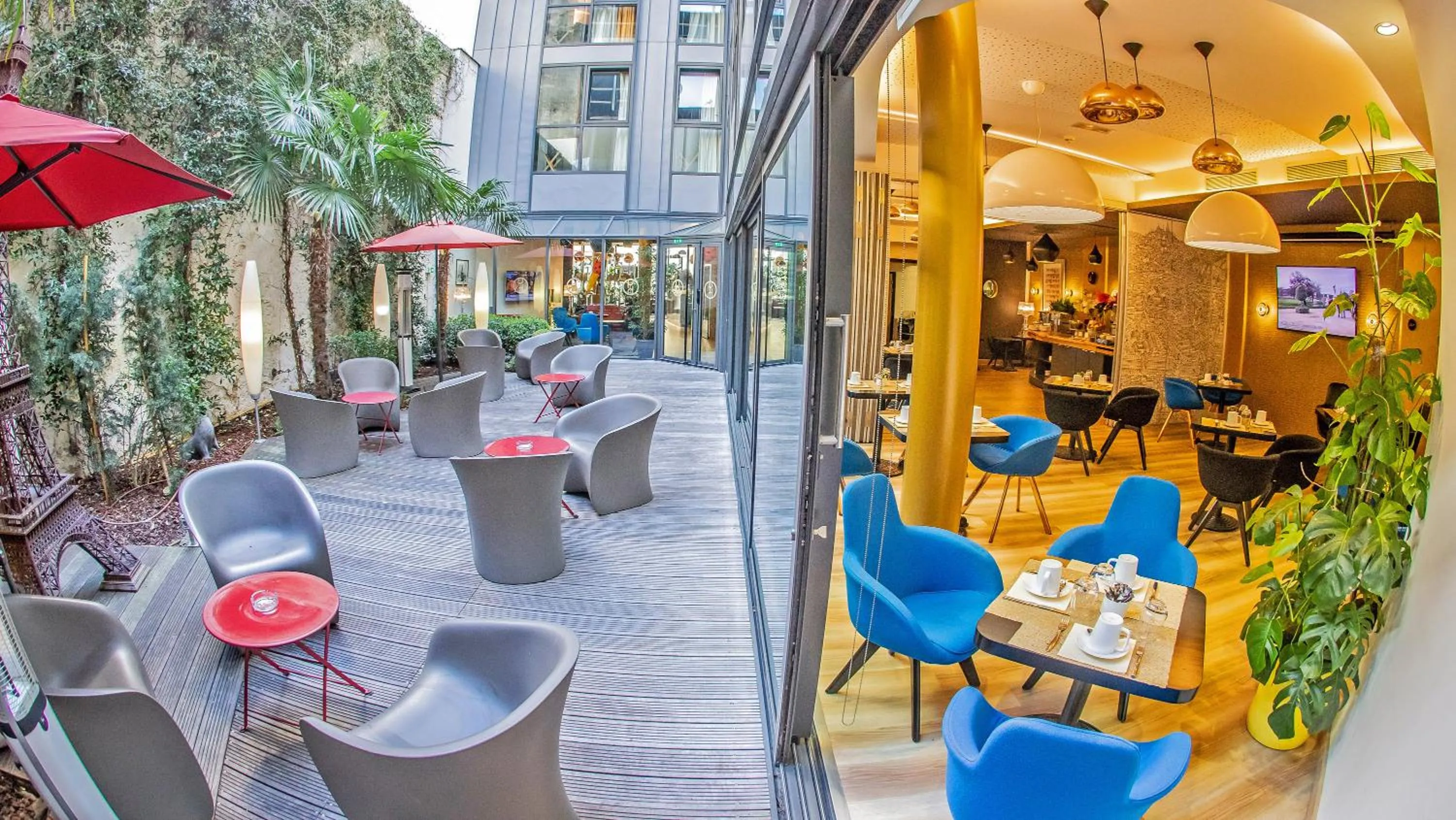 Patio in Hôtel Hor Europe