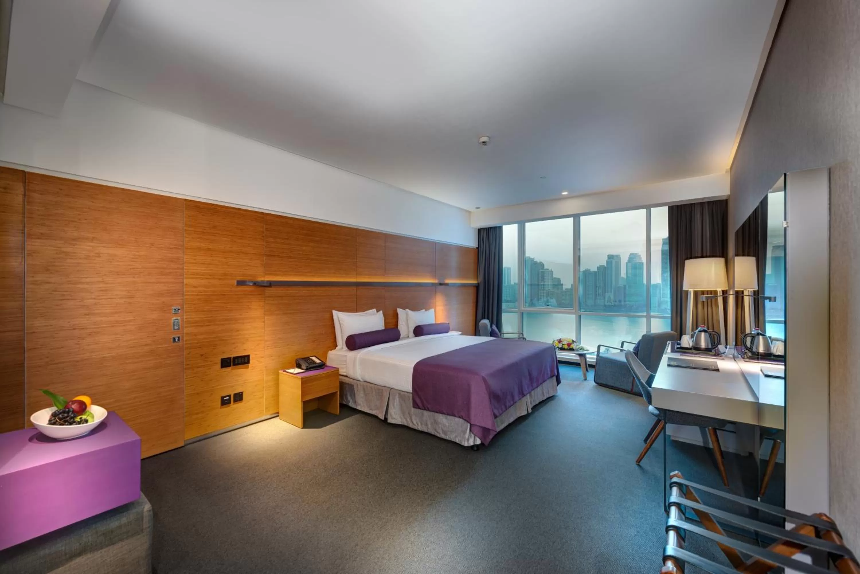 View (from property/room), Bed in The Act Hotel Sharjah