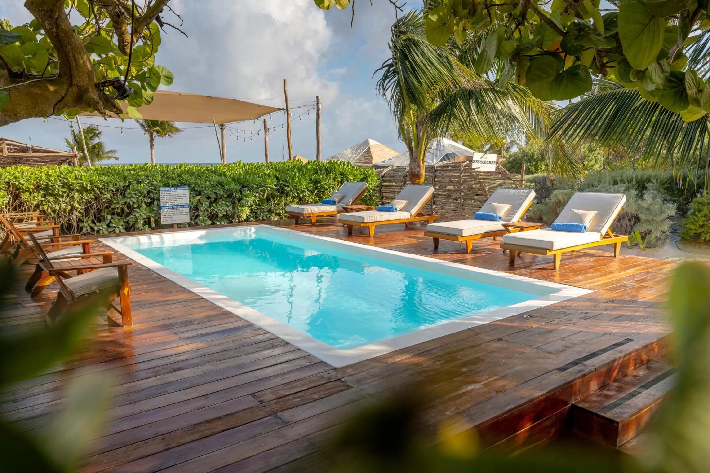 Swimming pool in Villa Pescadores Tulum-Beachfront hotel by Ahau Collection