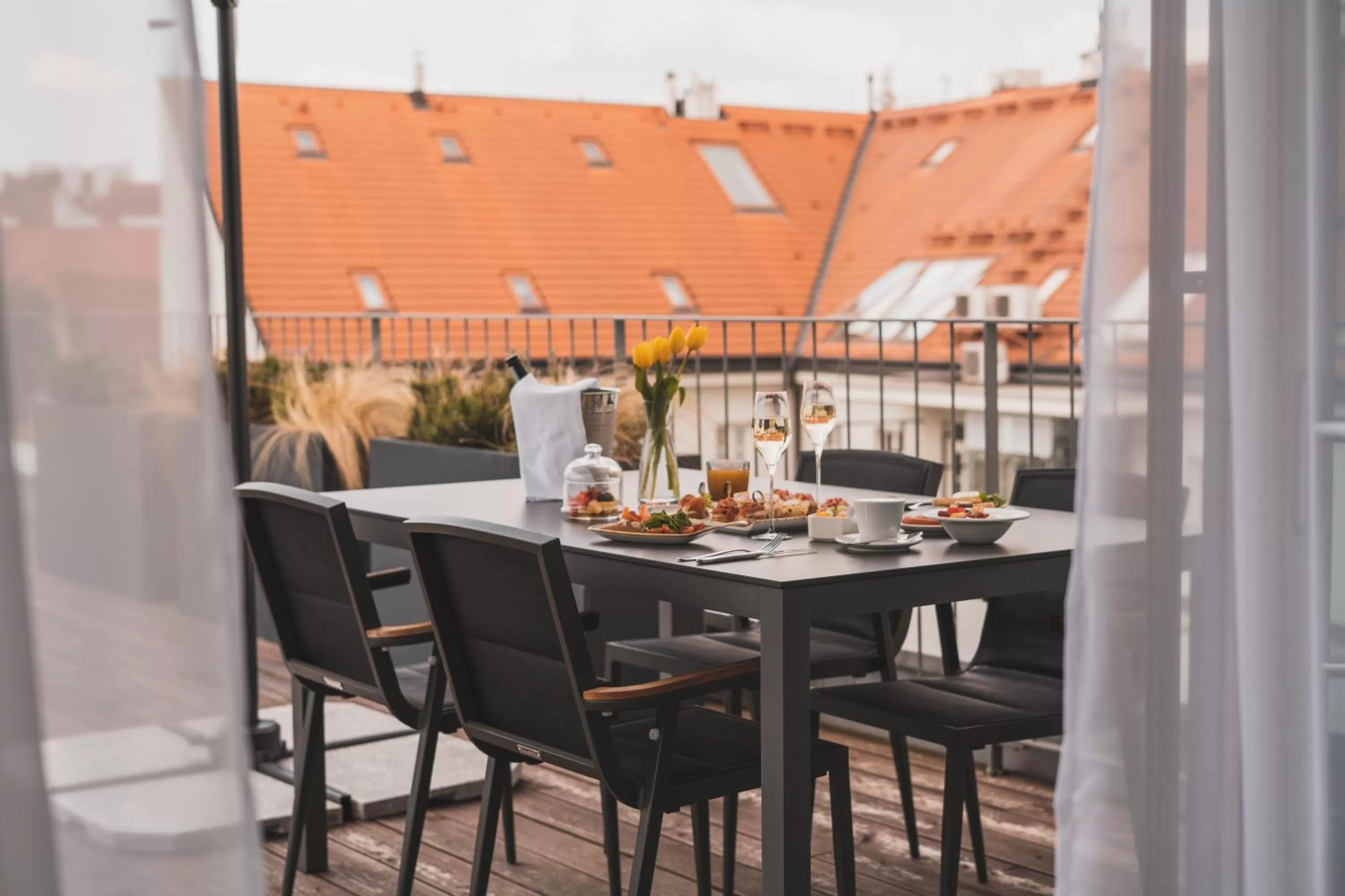 Balcony/Terrace in Hotel CUBE Prague