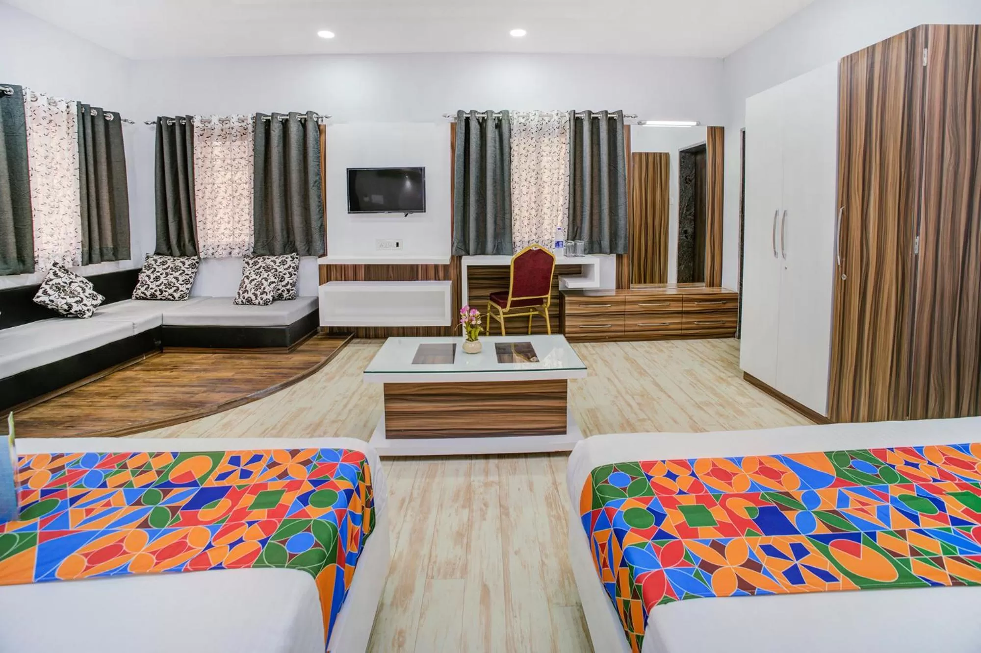 Bedroom, Bed in FabHotel Bee Town