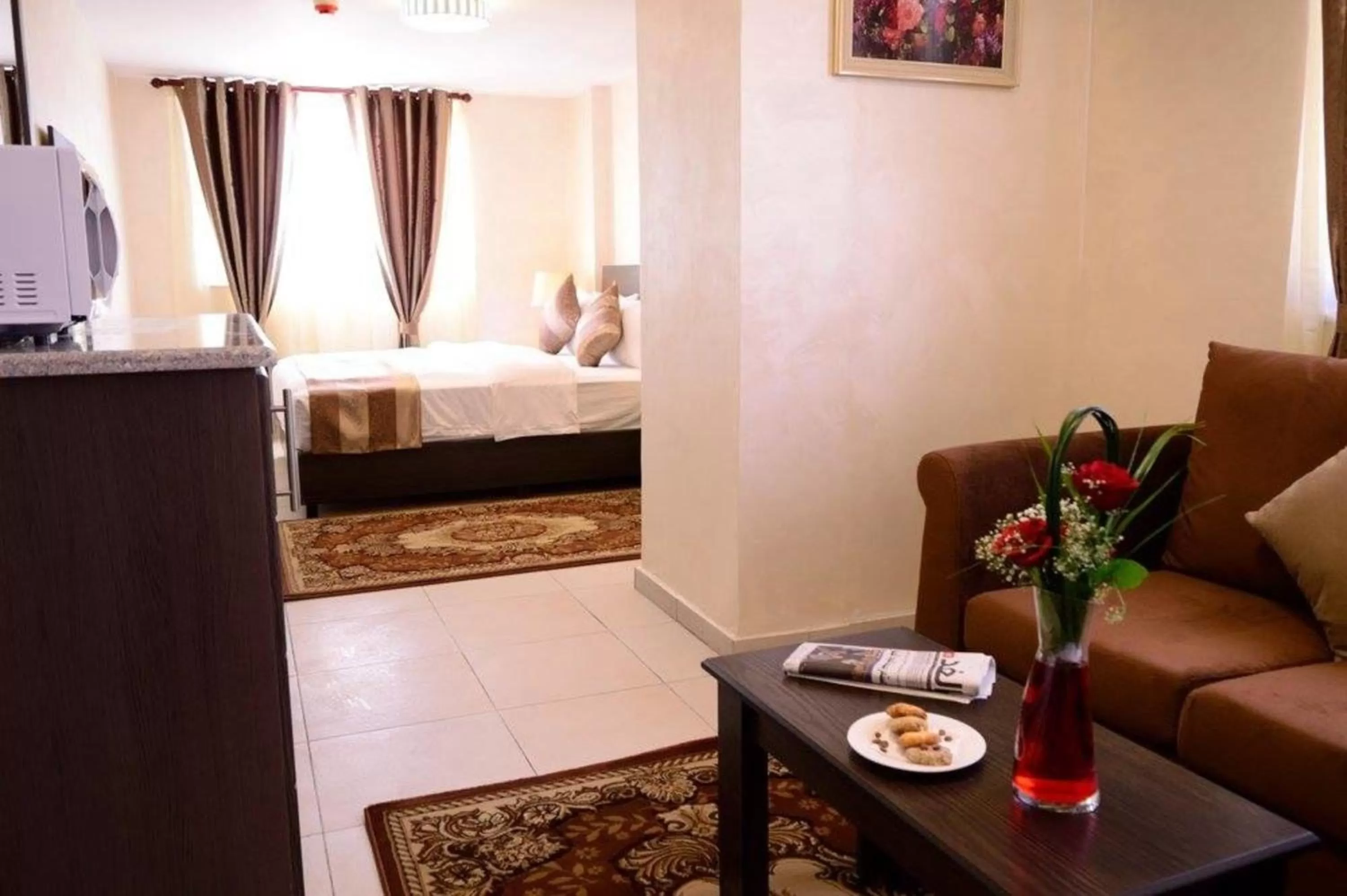 Bed in Olive Hotel Amman