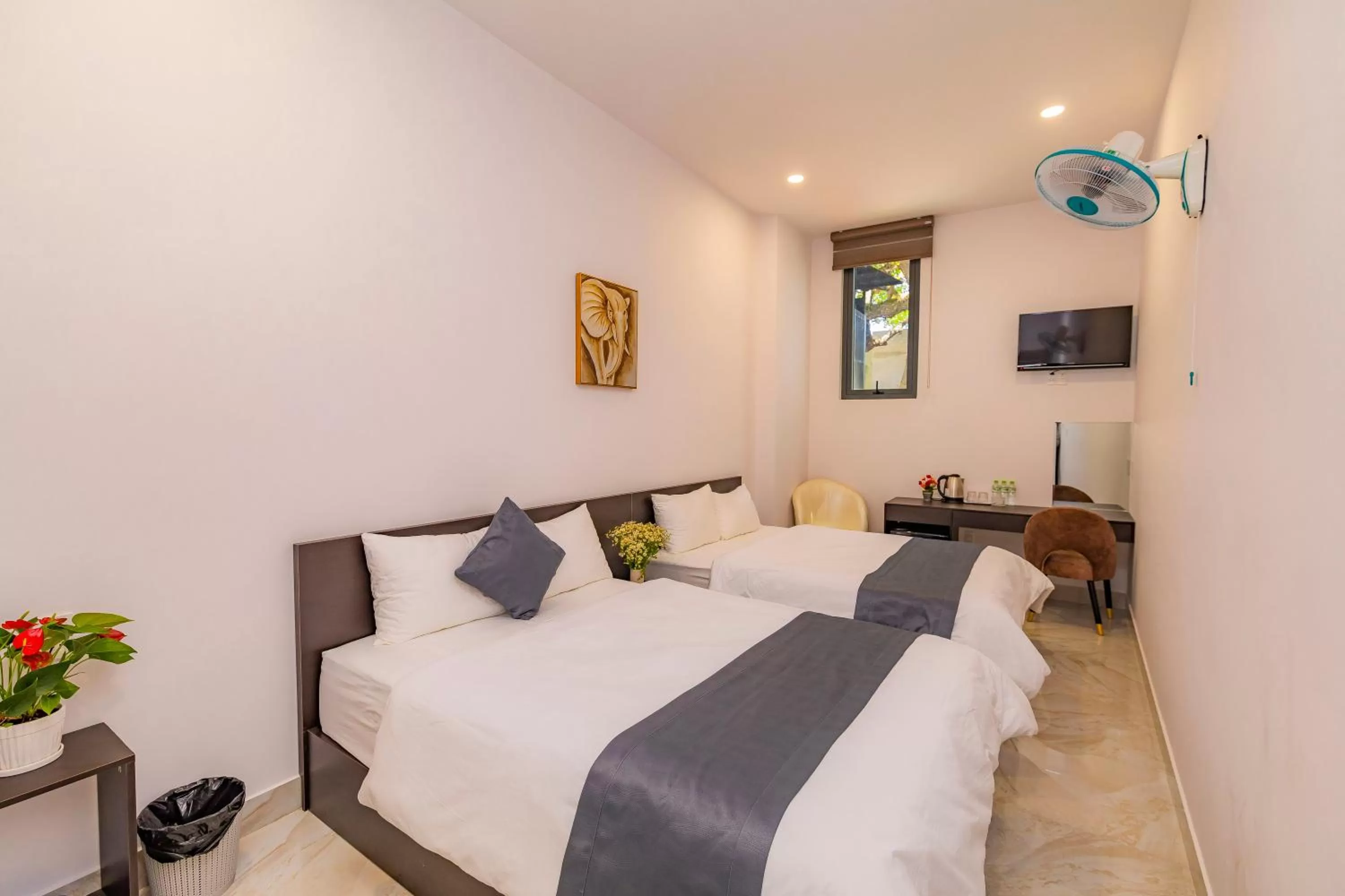 Bed in Khanh Uyen 3 Hotel