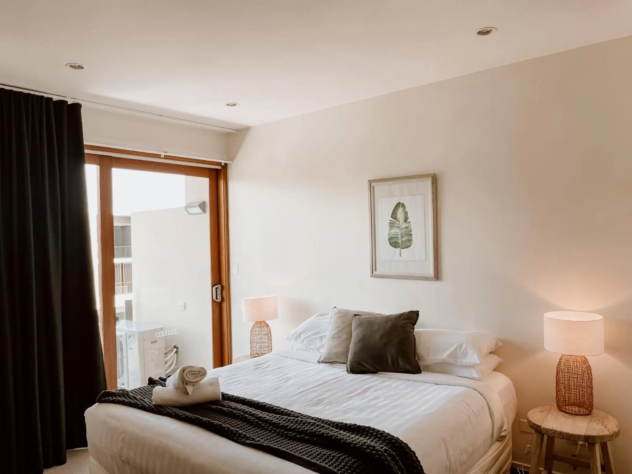 Bed in Byron Butter Factory Apartments