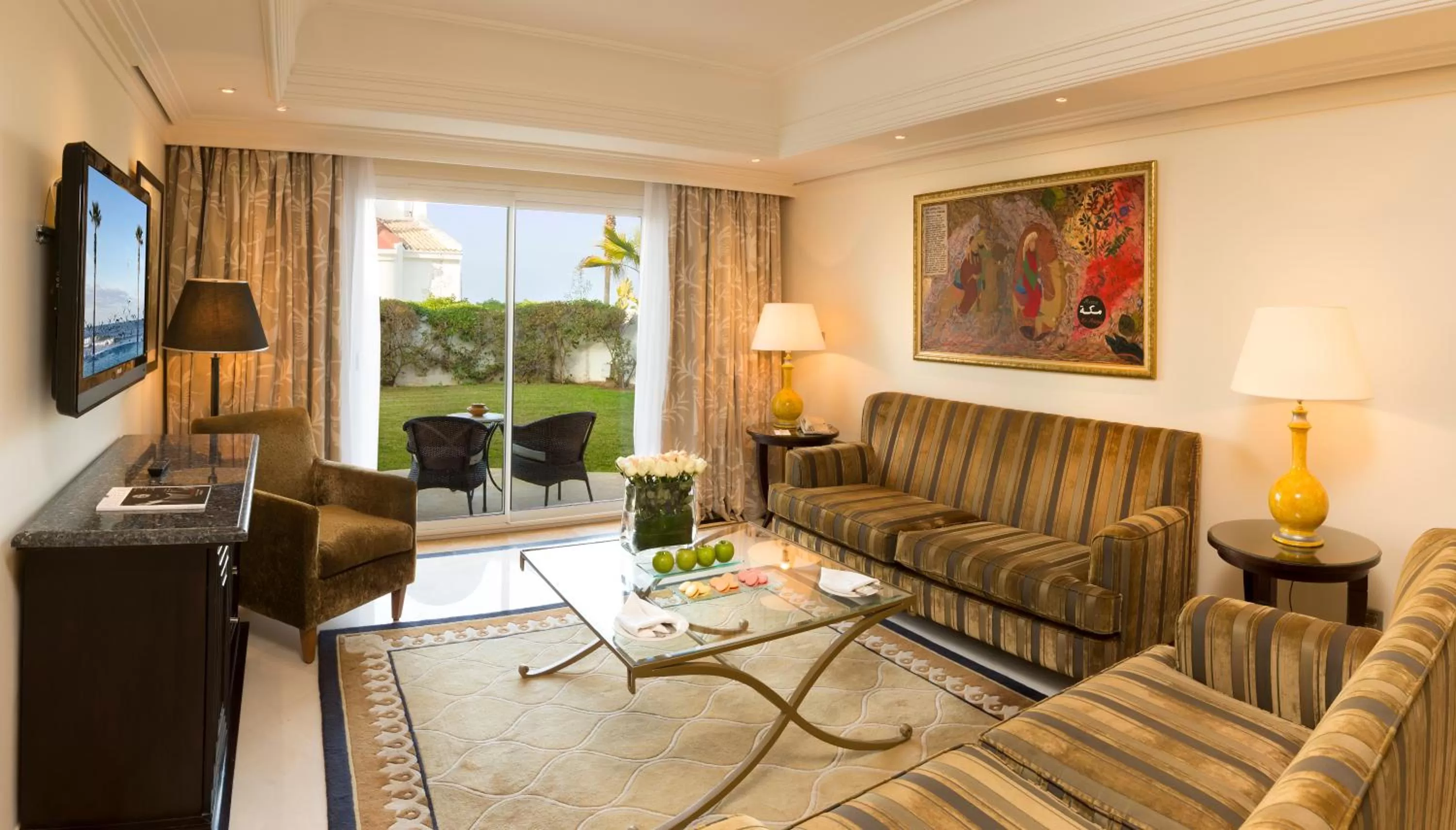 Seating area in L' Amphitrite Palace Beach Resort & Spa