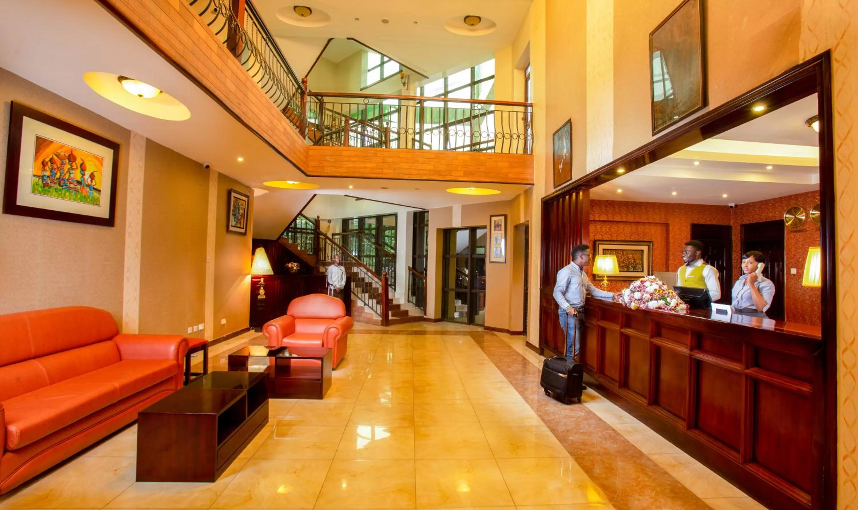Lobby or reception in Nyaika Hotel