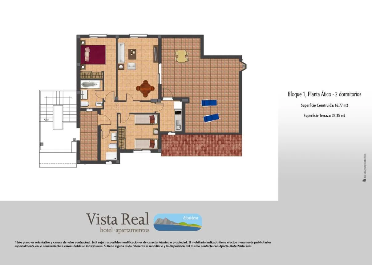 Floor plan in Apartamentos Vista Real