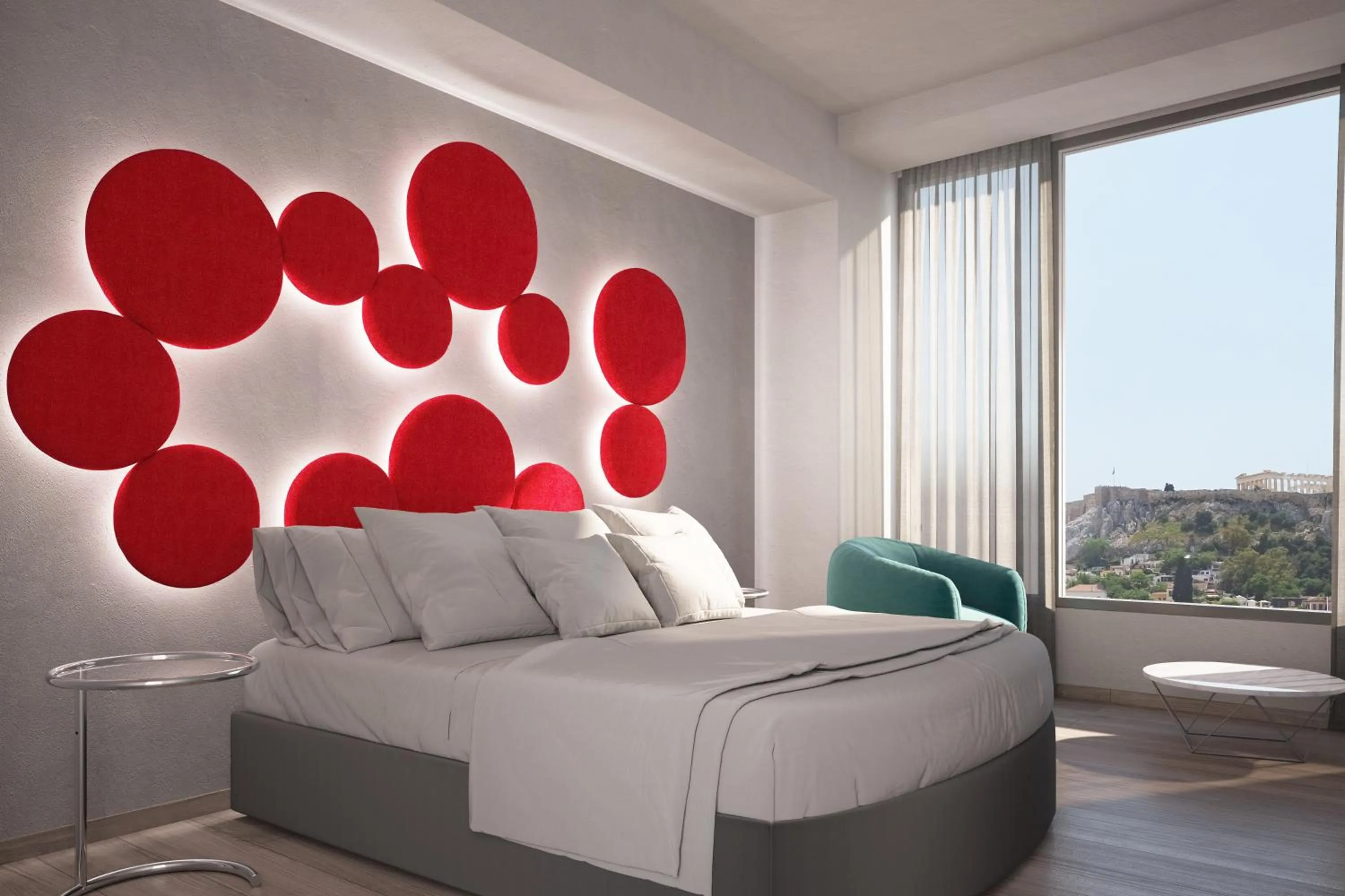 Photo of the whole room, Bed in Athens Utopia Ermou