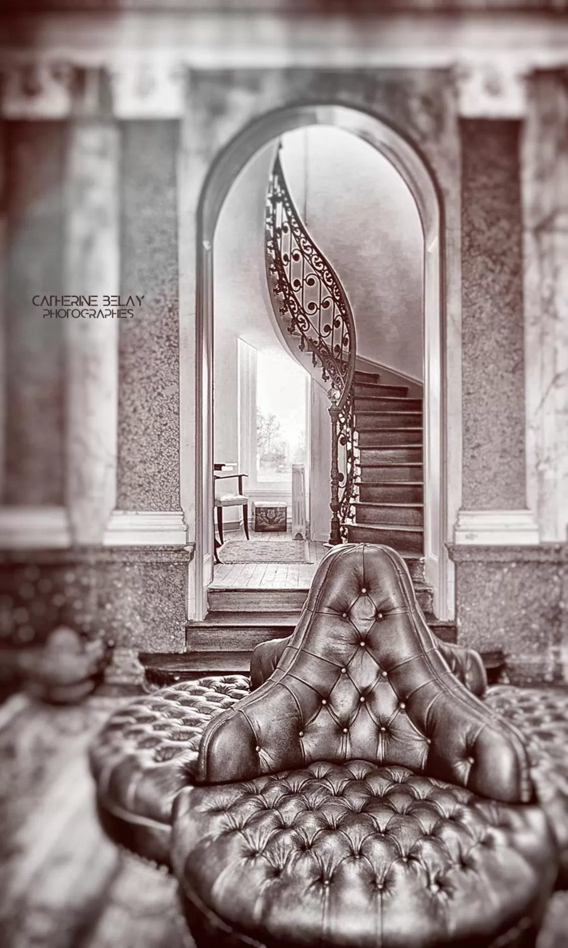 Lobby or reception in Château de Tressé