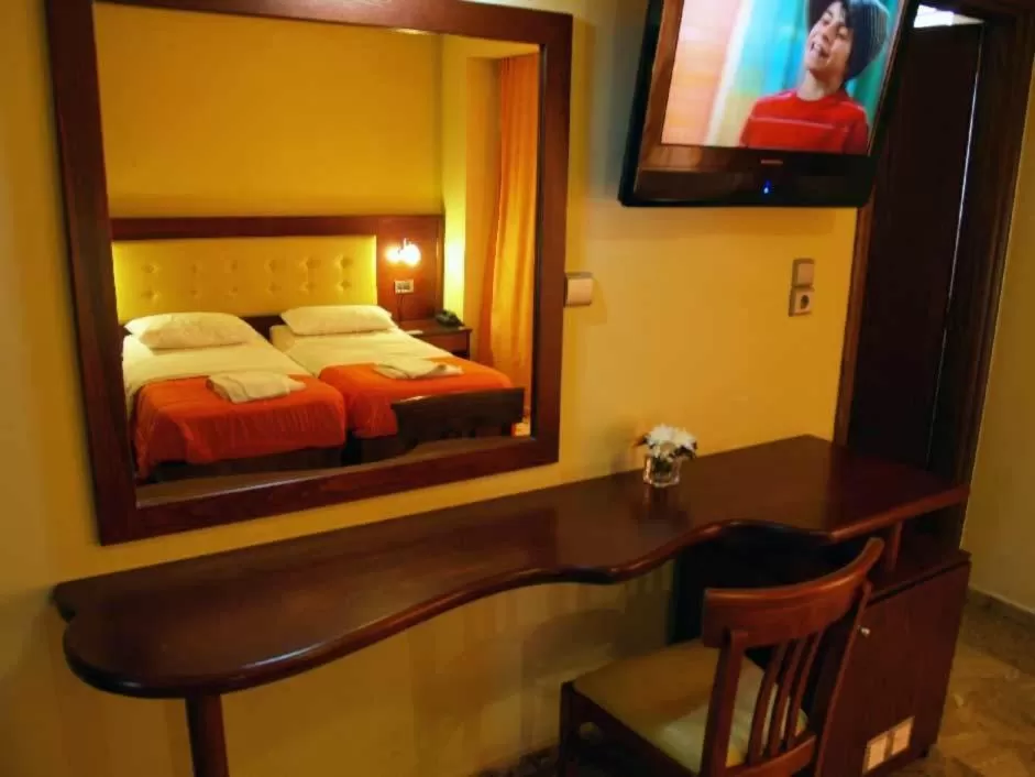 Decorative detail, Bed in Hotel Filoxenia