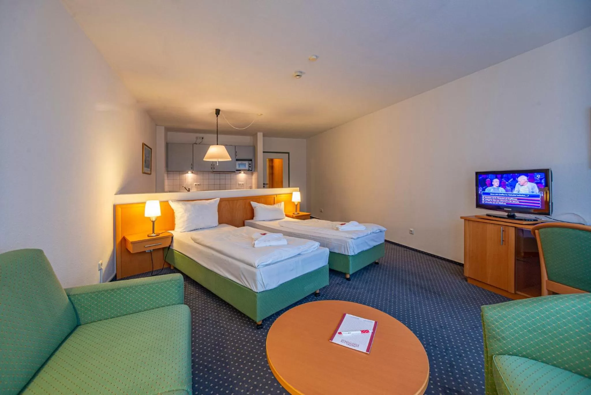 Photo of the whole room, Bed in Hotel Rostock West im "Kritzmow Park"