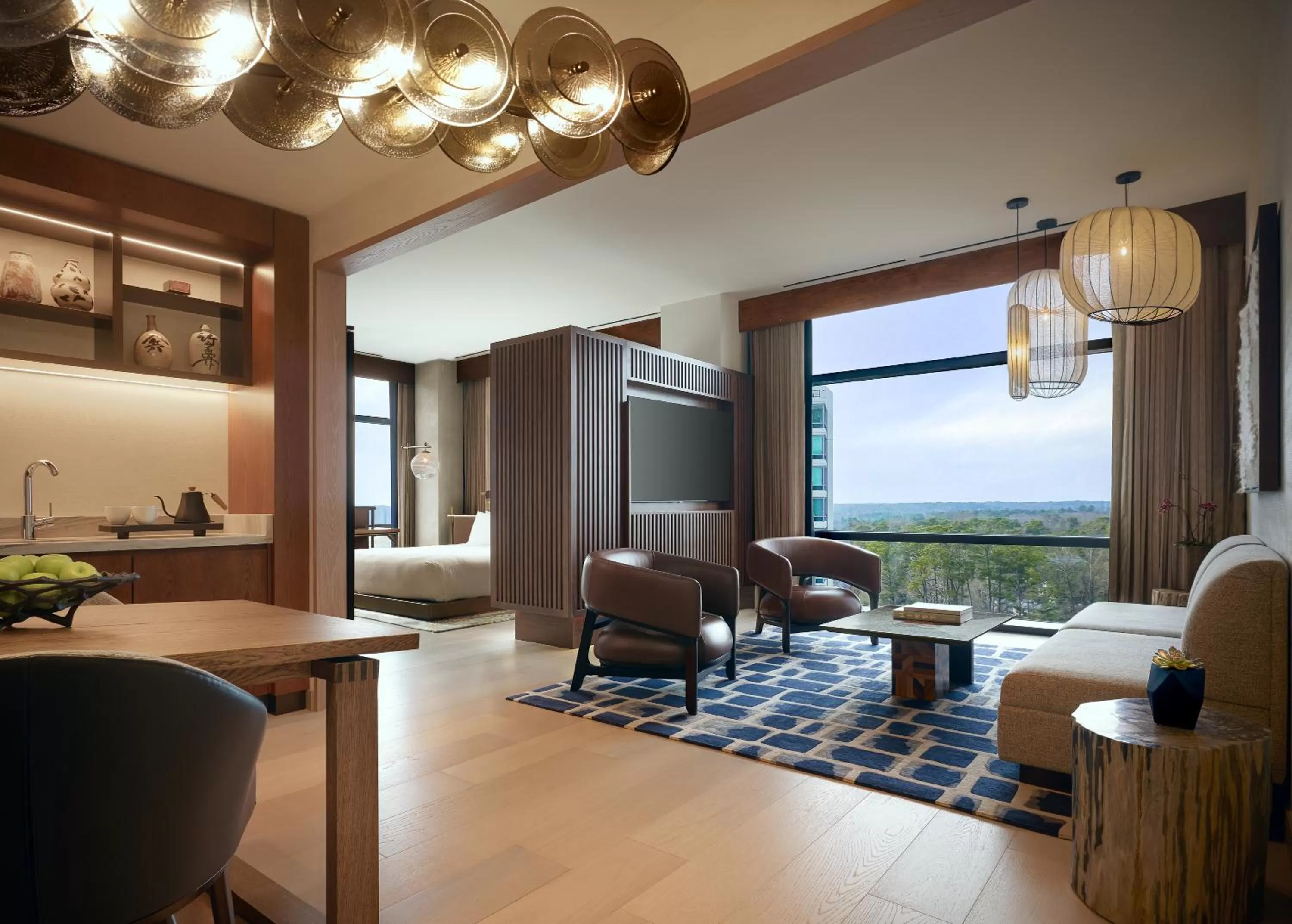 Living room in Nobu Hotel Atlanta