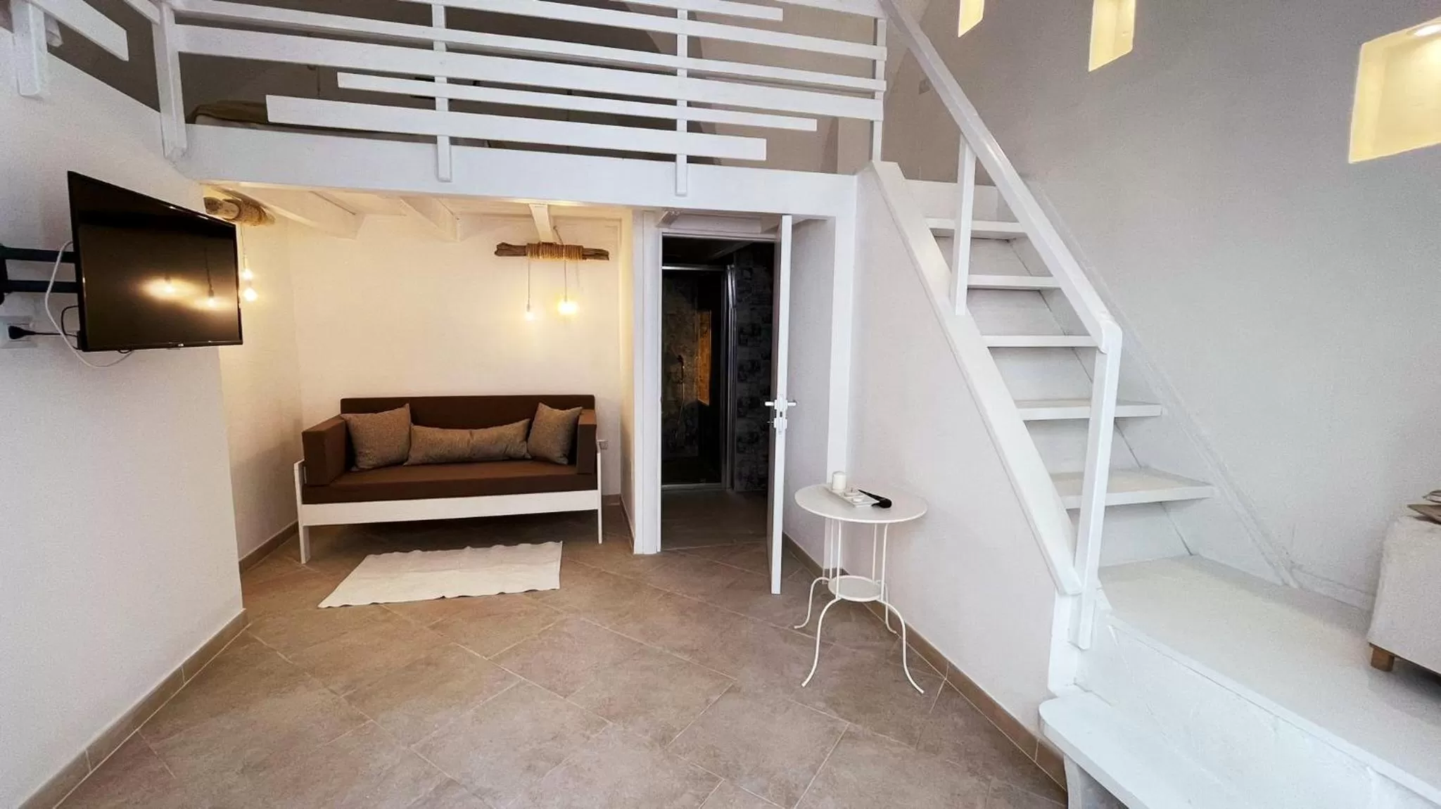 Living room, Bed in Corte Moline