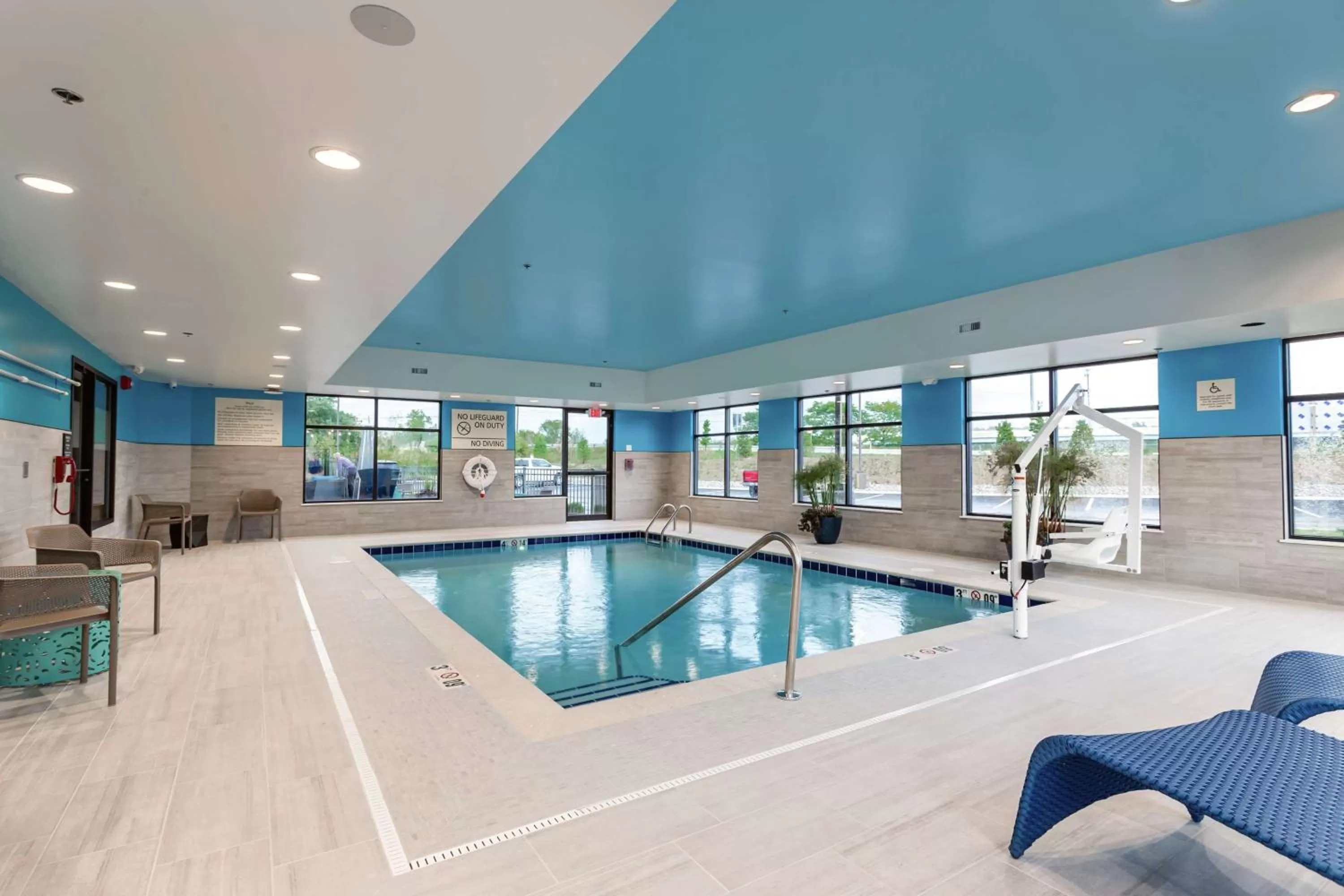 Pool view in Hampton Inn Madison, OH