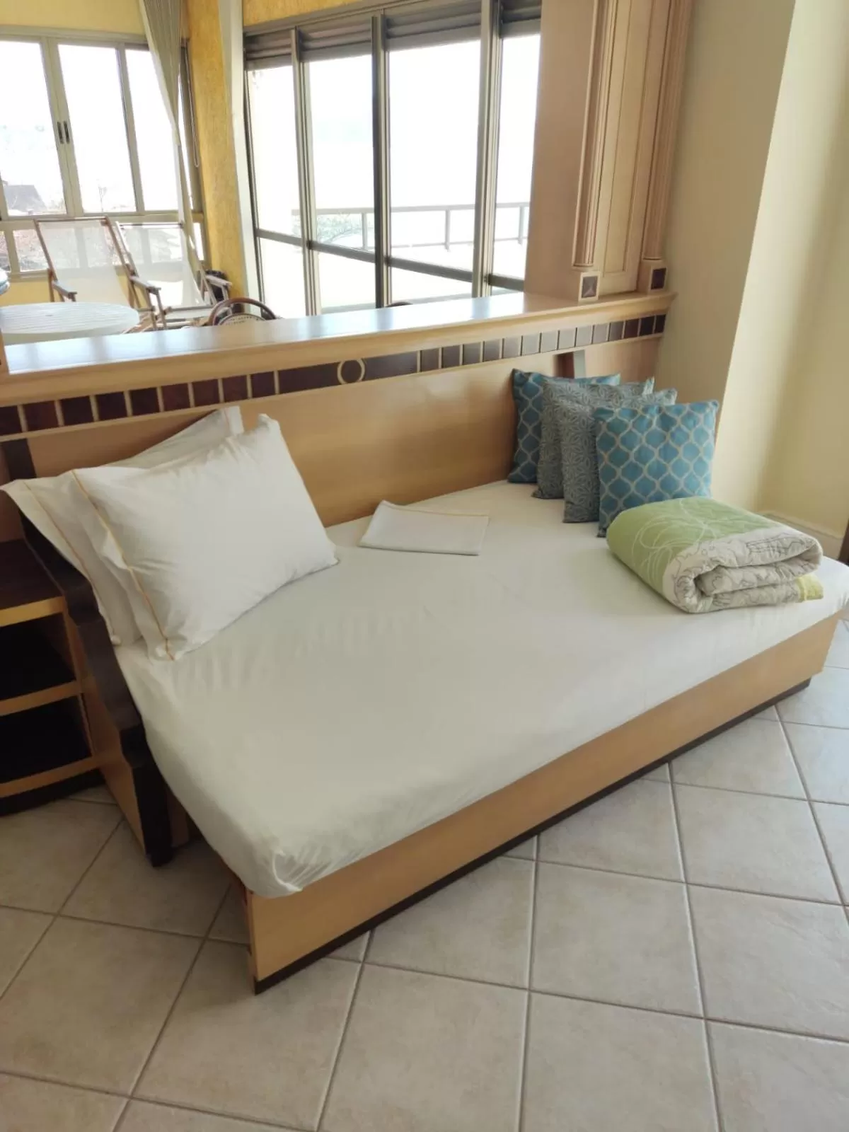 Bed in Golfinhos Apart Hotel